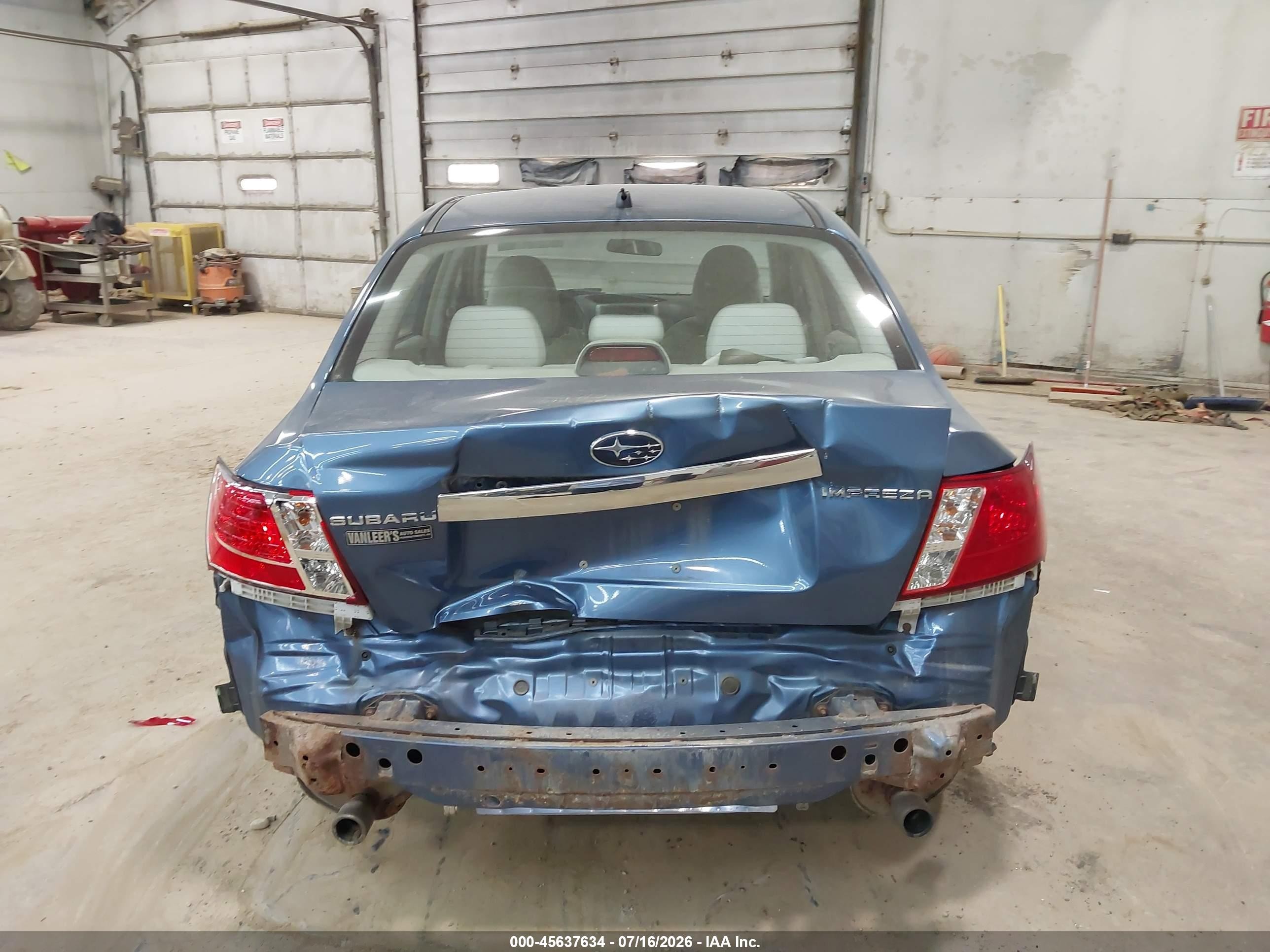 2009 Subaru Impreza 2.5i Синий vin: JF1GE61649H510376