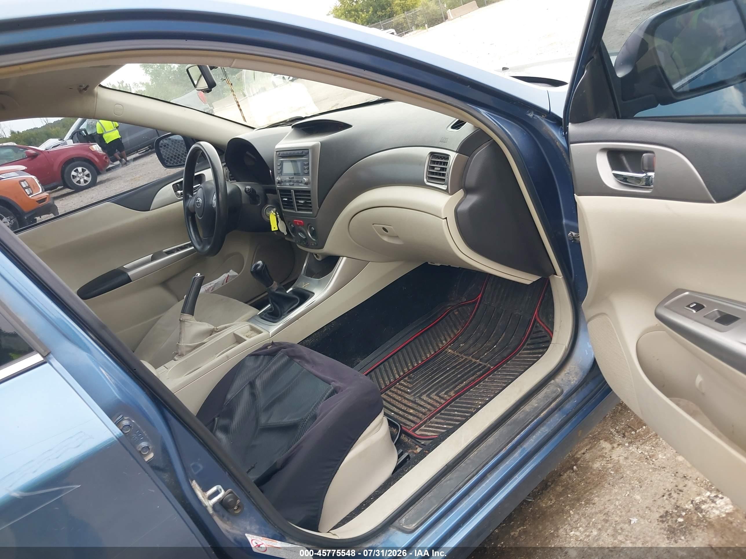 2009 Subaru Impreza 2.5i Blue vin: JF1GE61659G502390