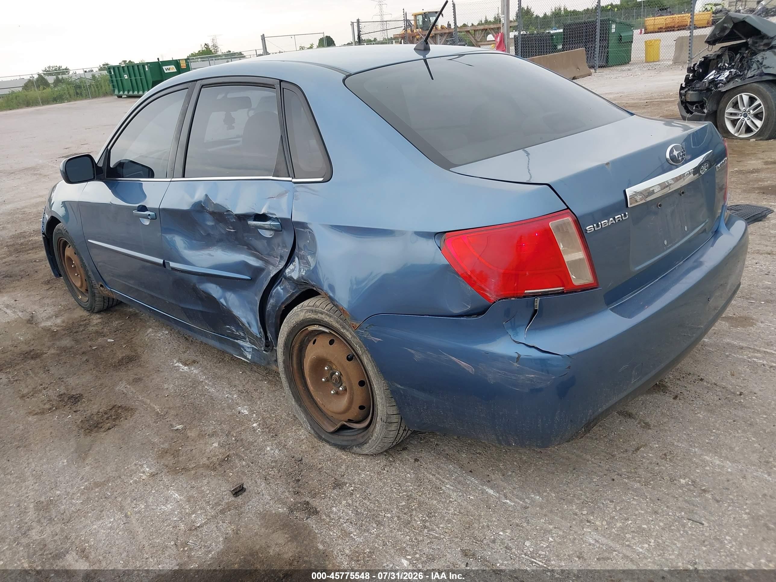 2009 Subaru Impreza 2.5i Blue vin: JF1GE61659G502390