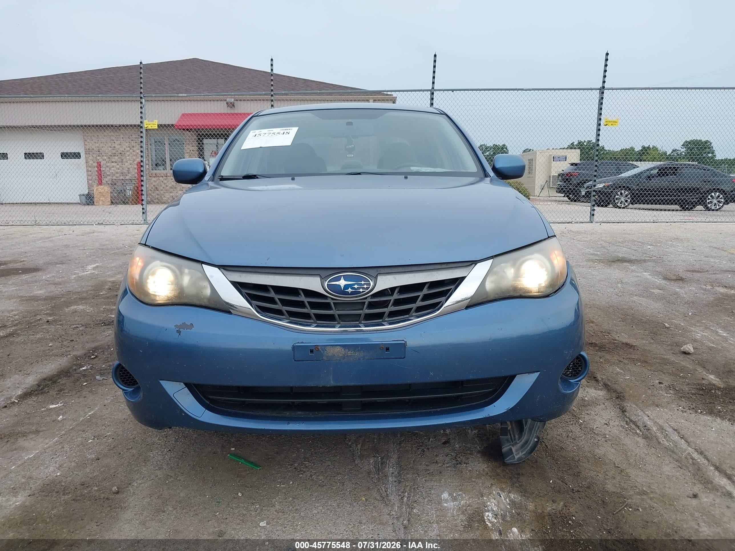 2009 Subaru Impreza 2.5i Blue vin: JF1GE61659G502390