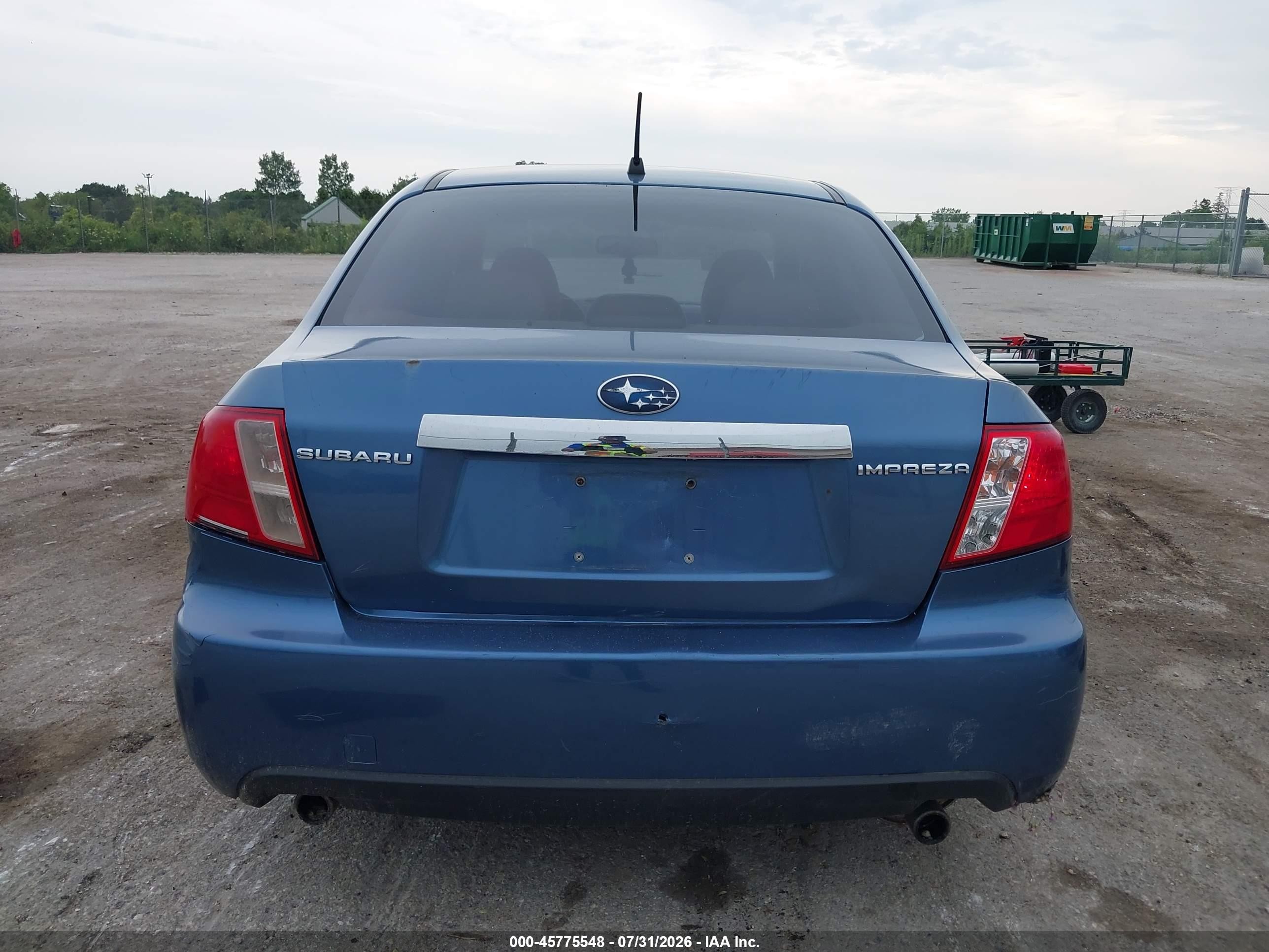 2009 Subaru Impreza 2.5i Blue vin: JF1GE61659G502390