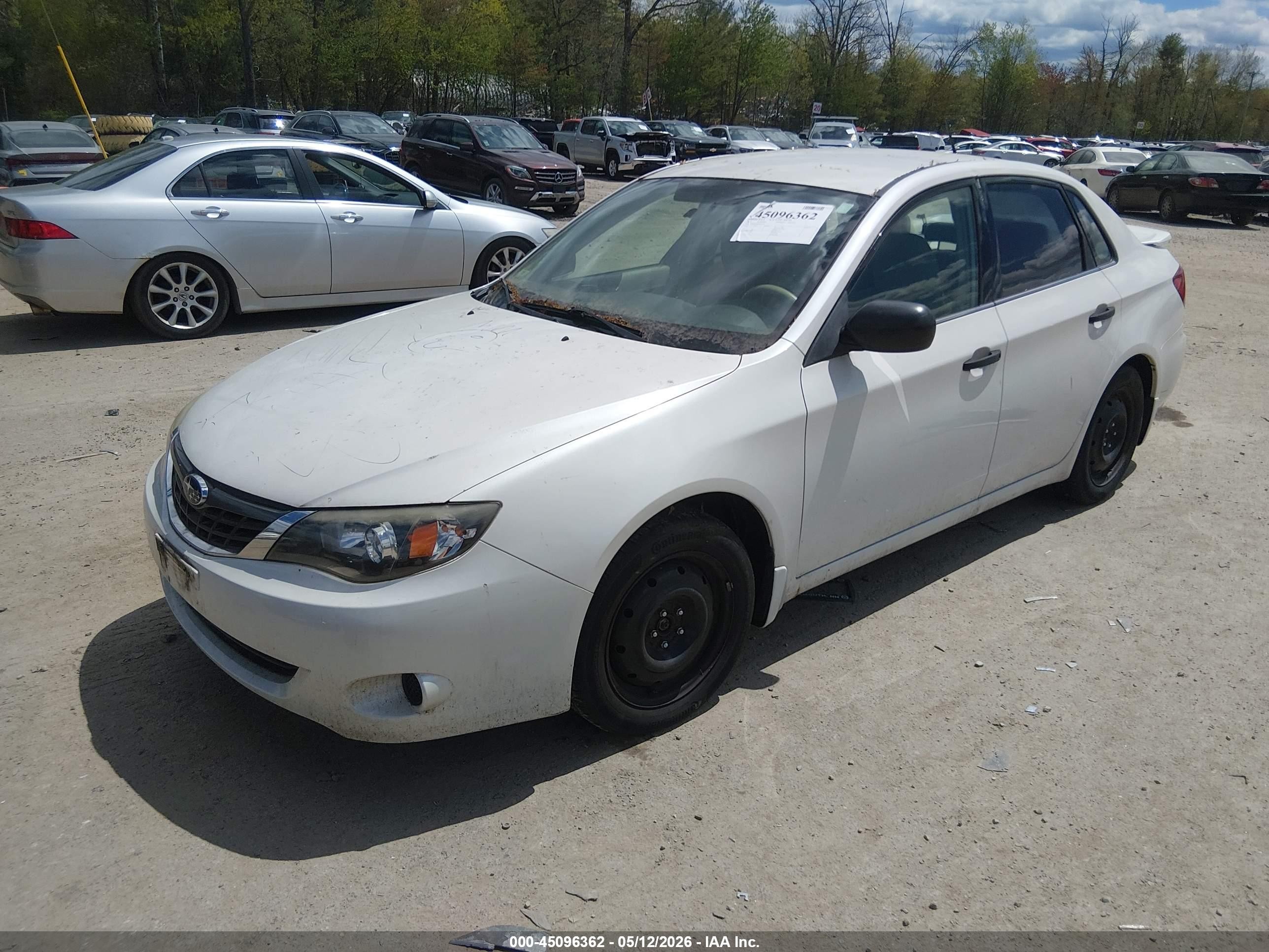 2008 Subaru Impreza  (natl) I White vin: JF1GE61668G502705