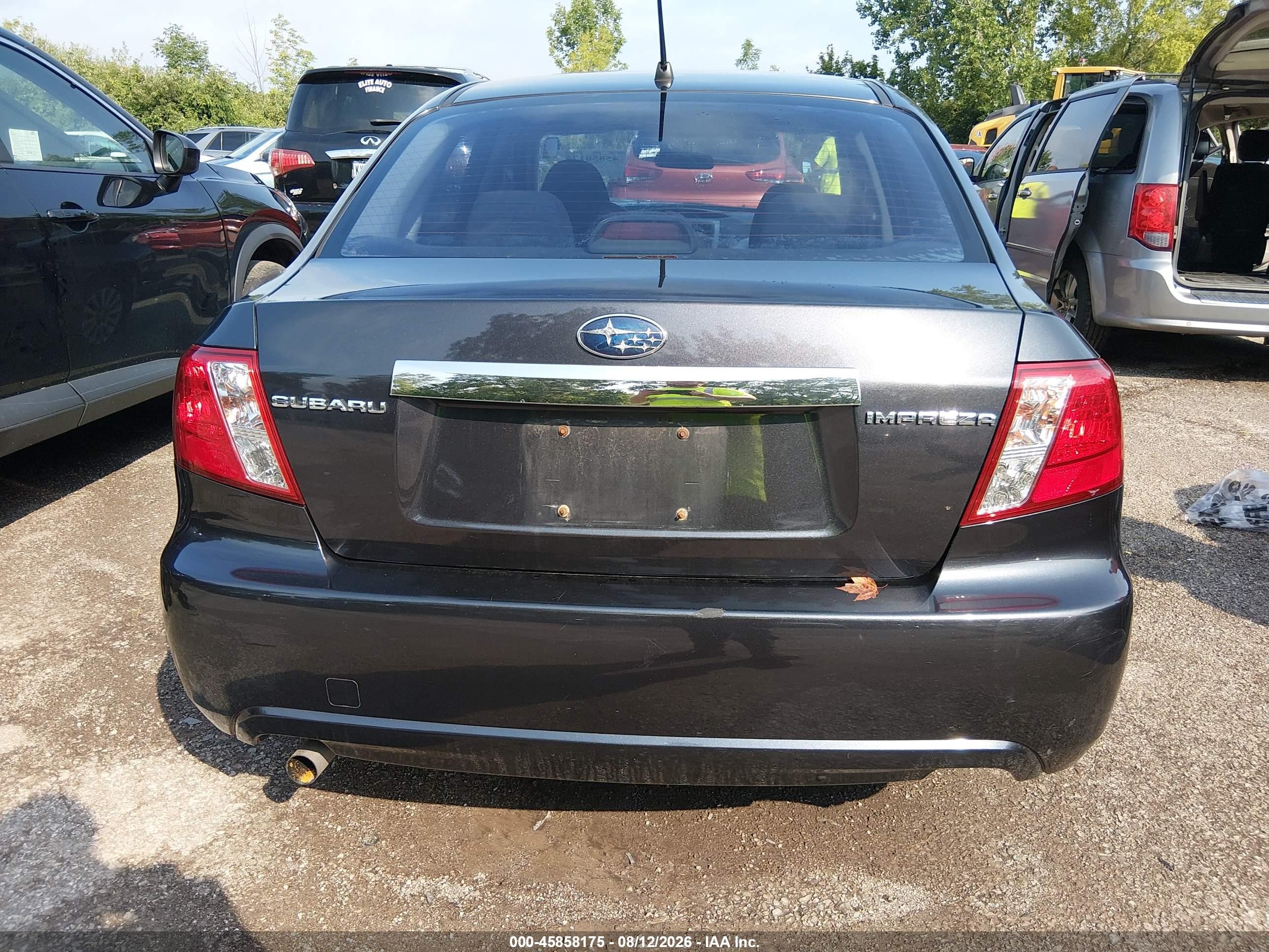 2008 Subaru Impreza 2.5i Gray vin: JF1GE61668G528818