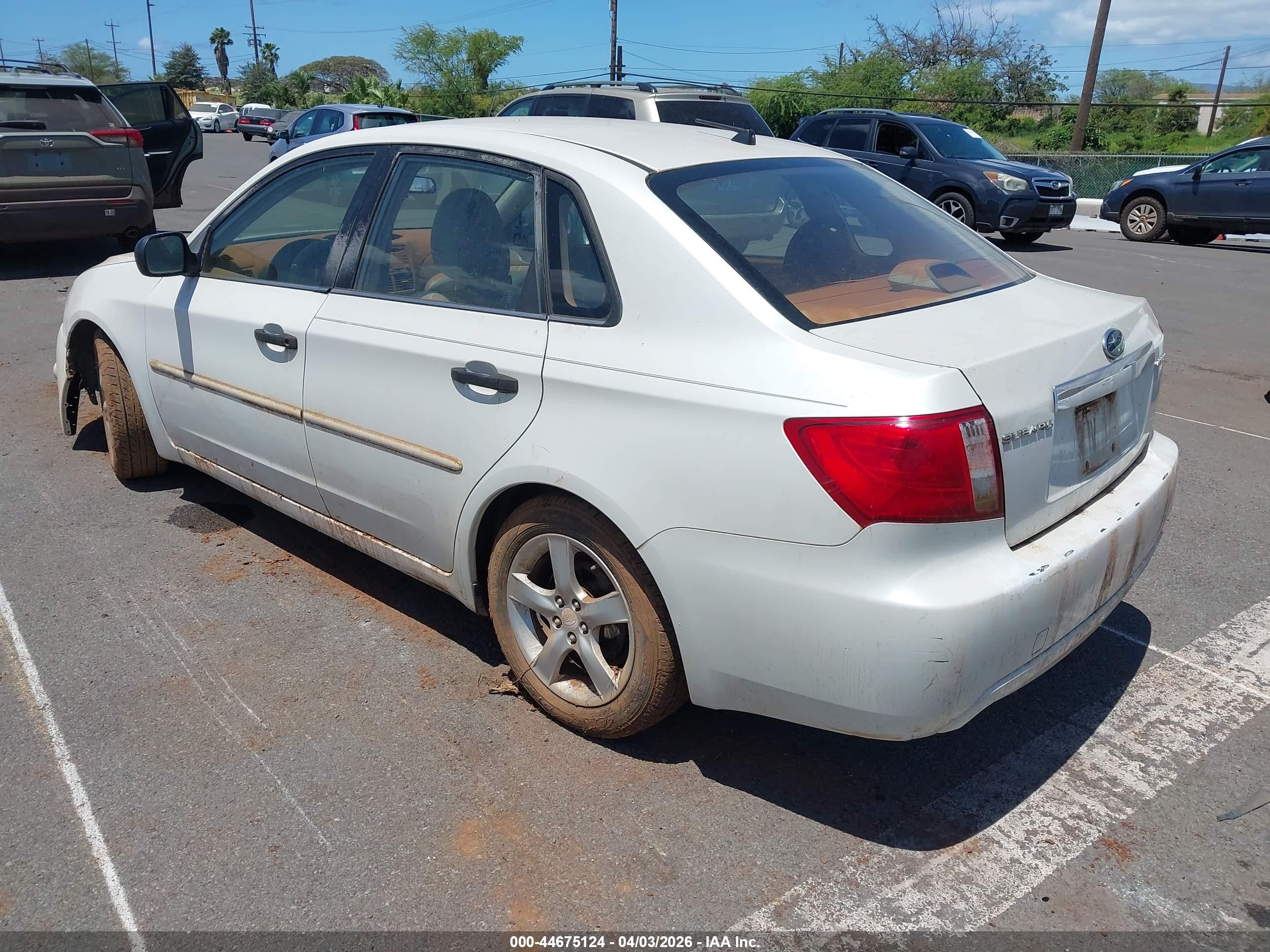 2008 Subaru Impreza 2.5i White vin: JF1GE61668H523273