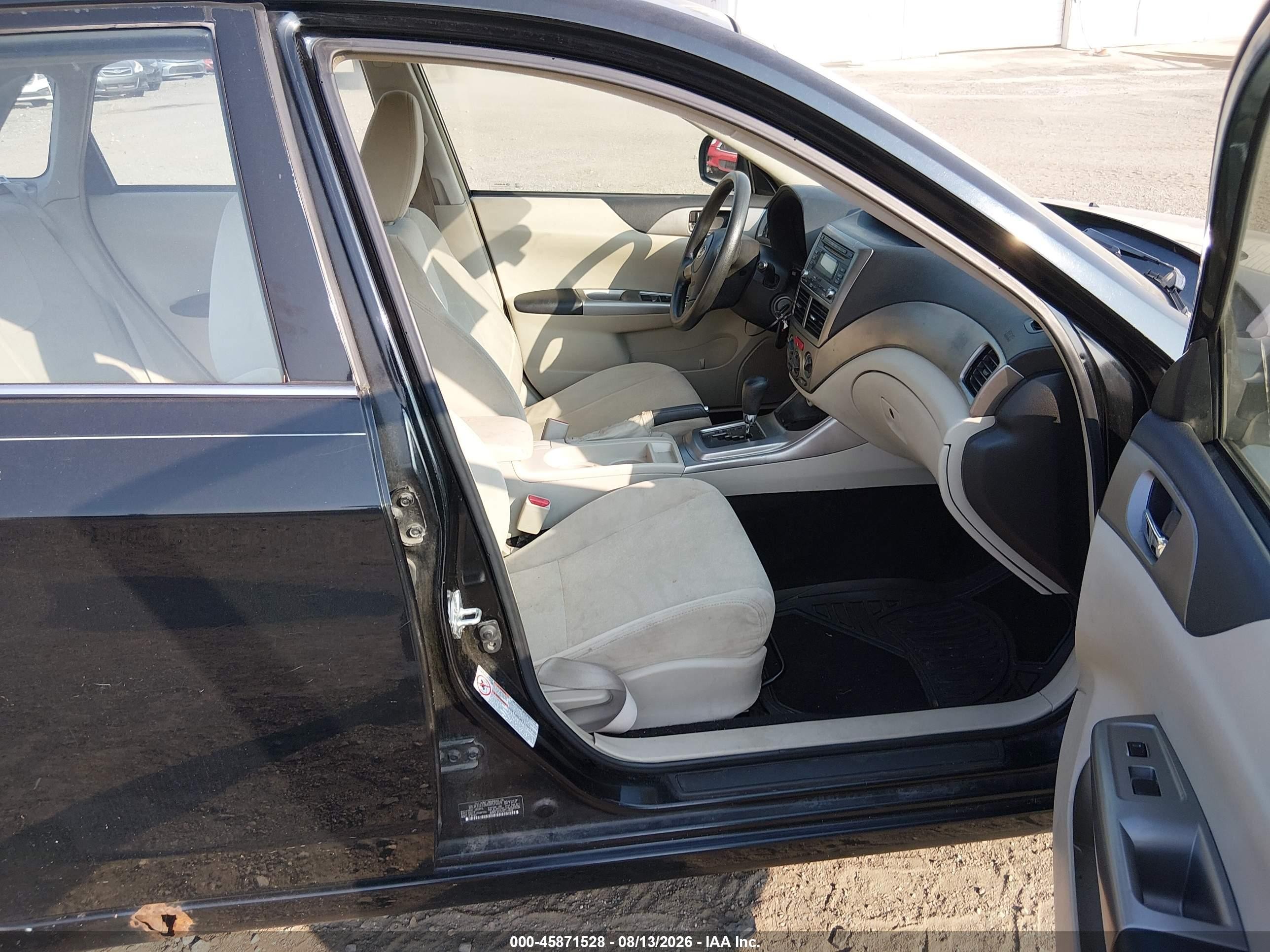 2009 Subaru Impreza 2.5i Black vin: JF1GE61669H515028