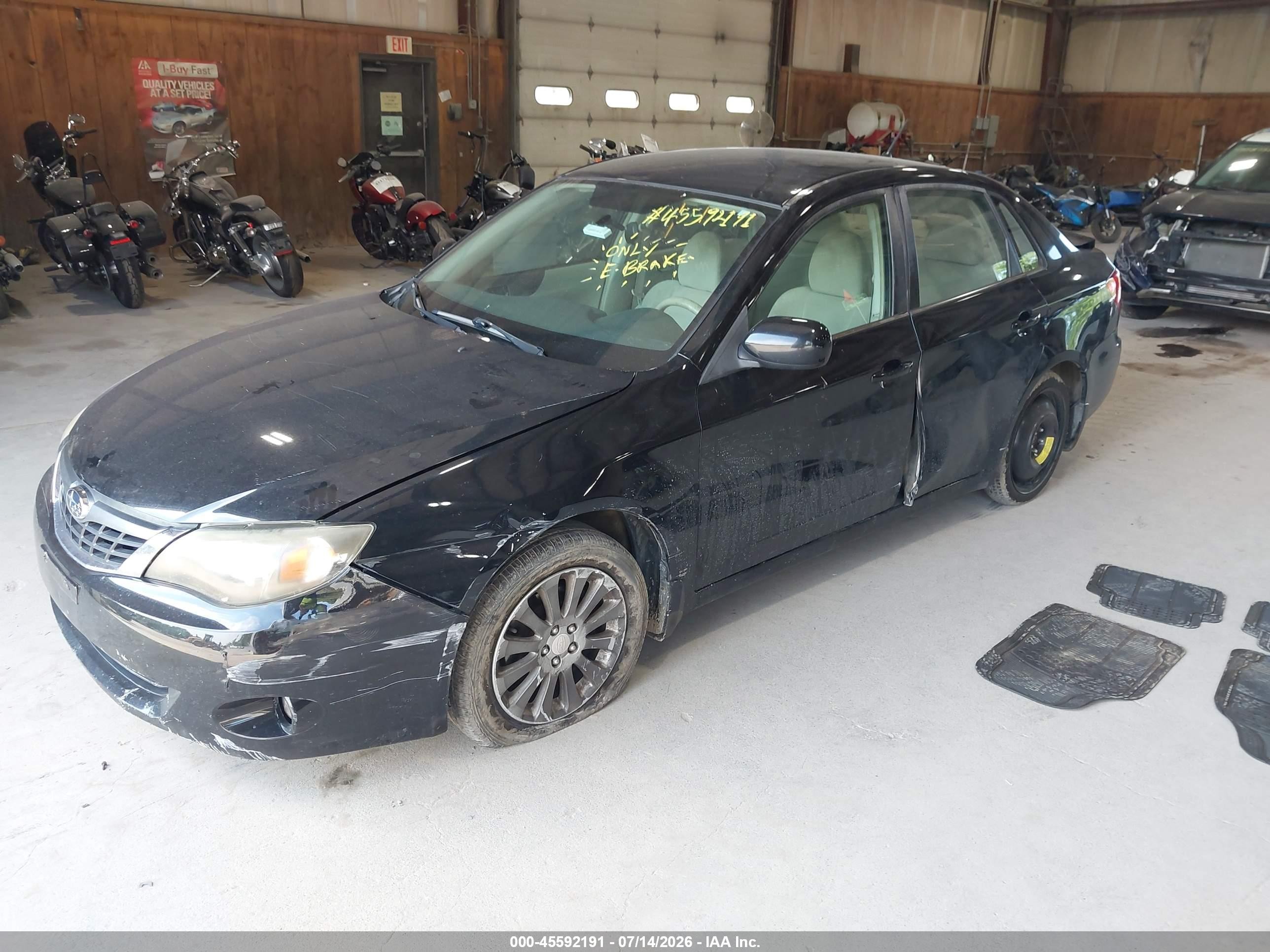 2008 Subaru Impreza  (natl) I W/premium Pkg Black vin: JF1GE61688H500626