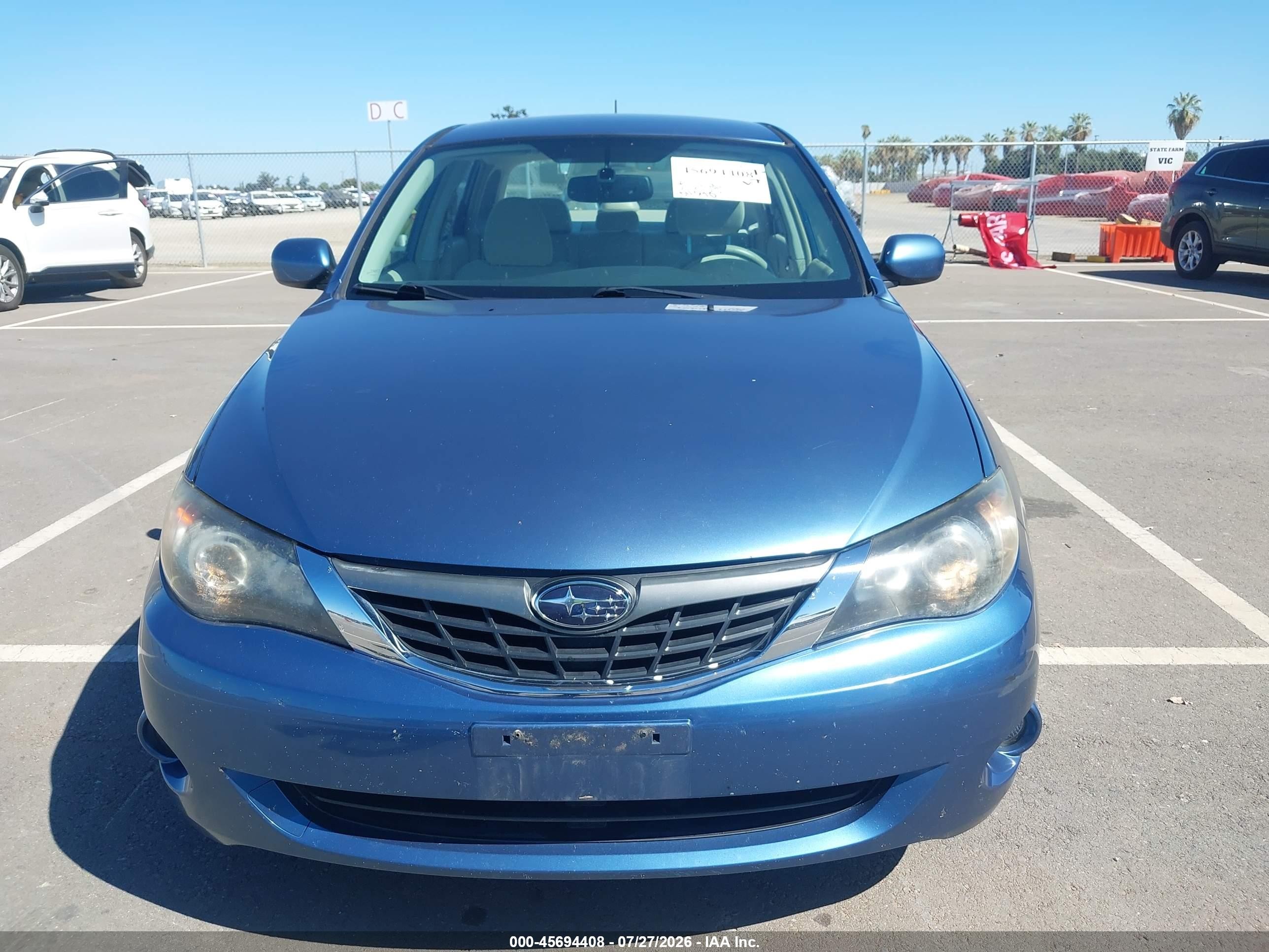2008 Subaru Impreza  (natl) I W/premium Pkg Blue vin: JF1GE61688H500948