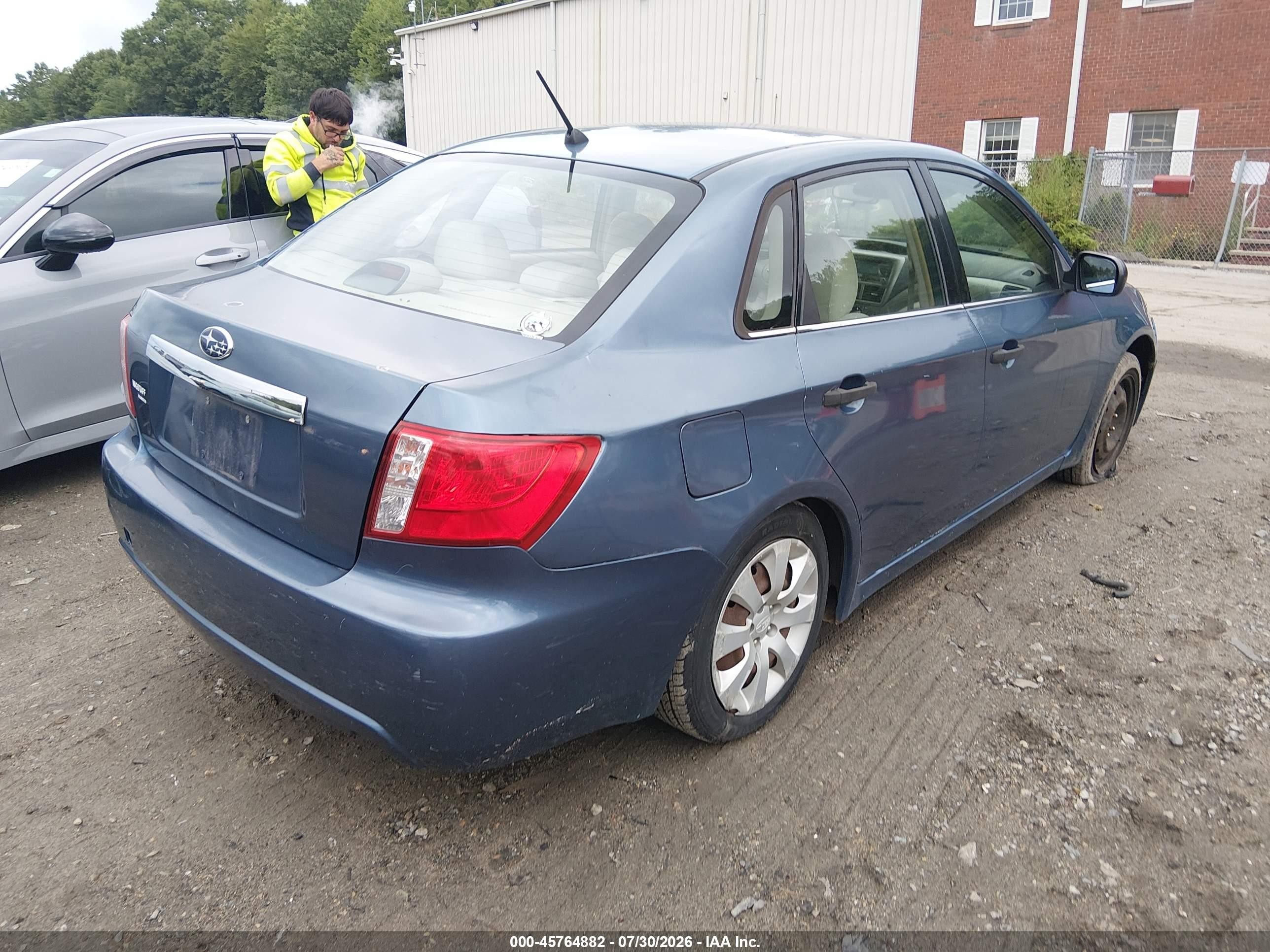 2008 Subaru Impreza 2.5i Blue vin: JF1GE61698G520552