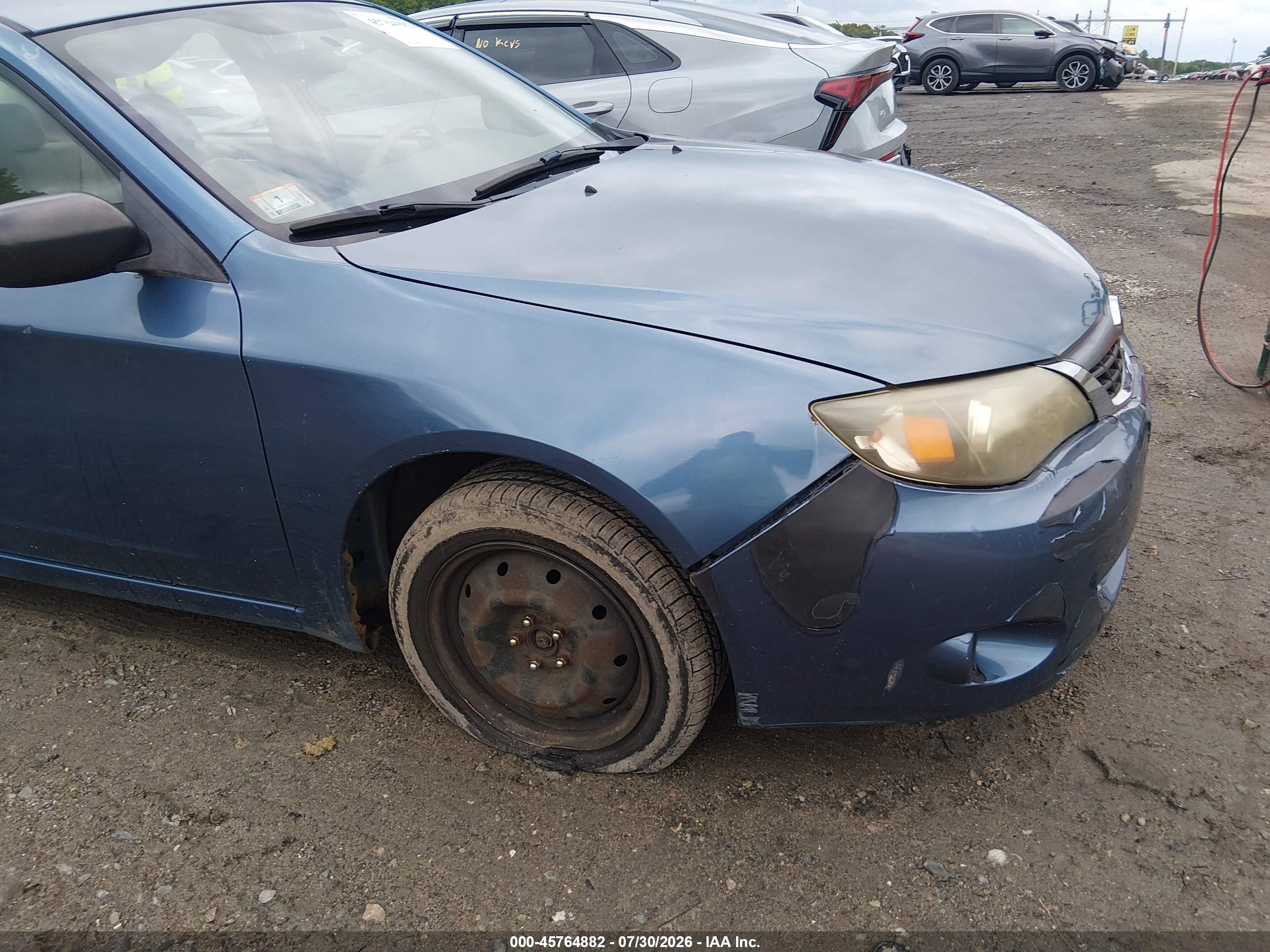 2008 Subaru Impreza 2.5i Blue vin: JF1GE61698G520552