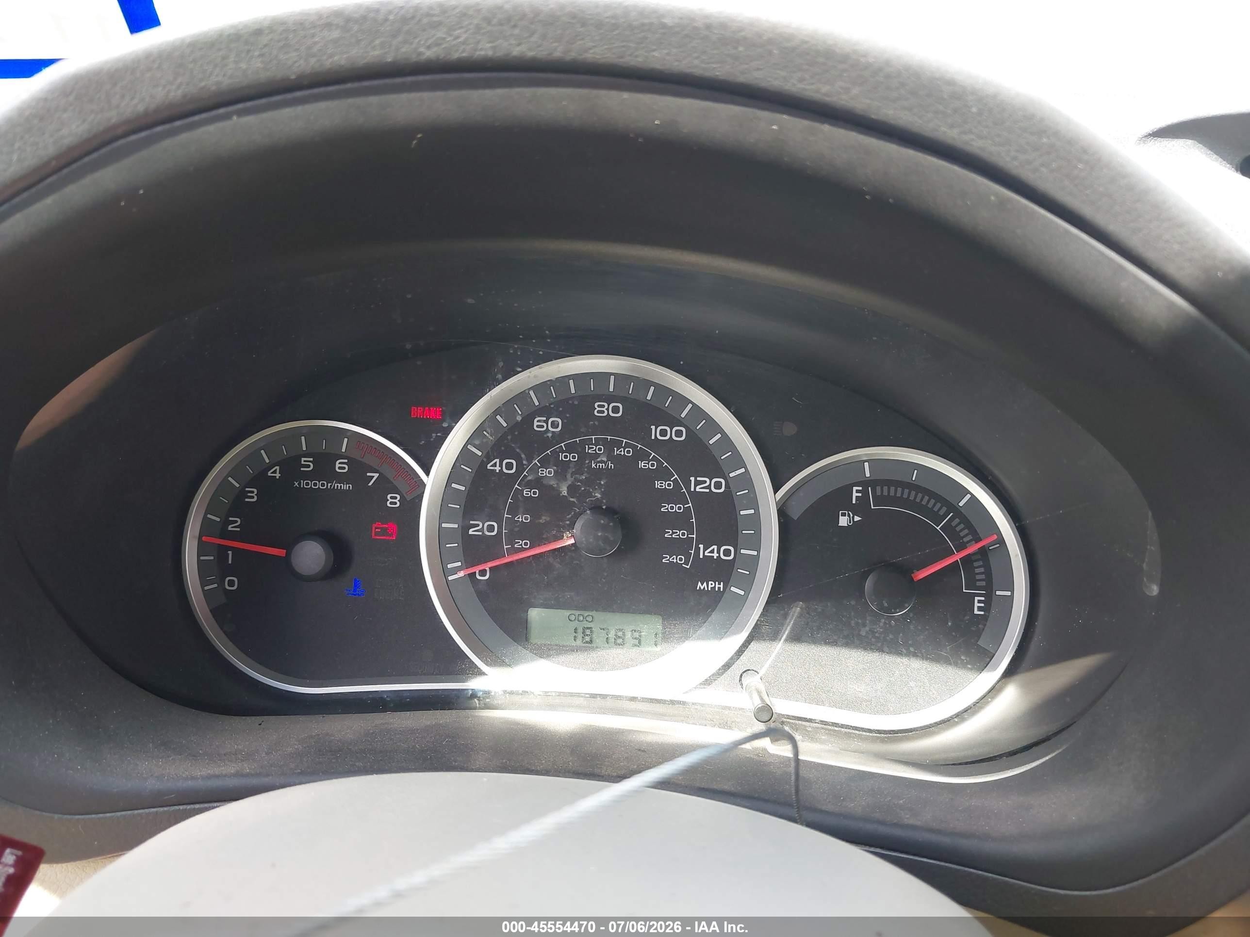 2008 Subaru Impreza  (natl) I Black vin: JF1GE61698G527596