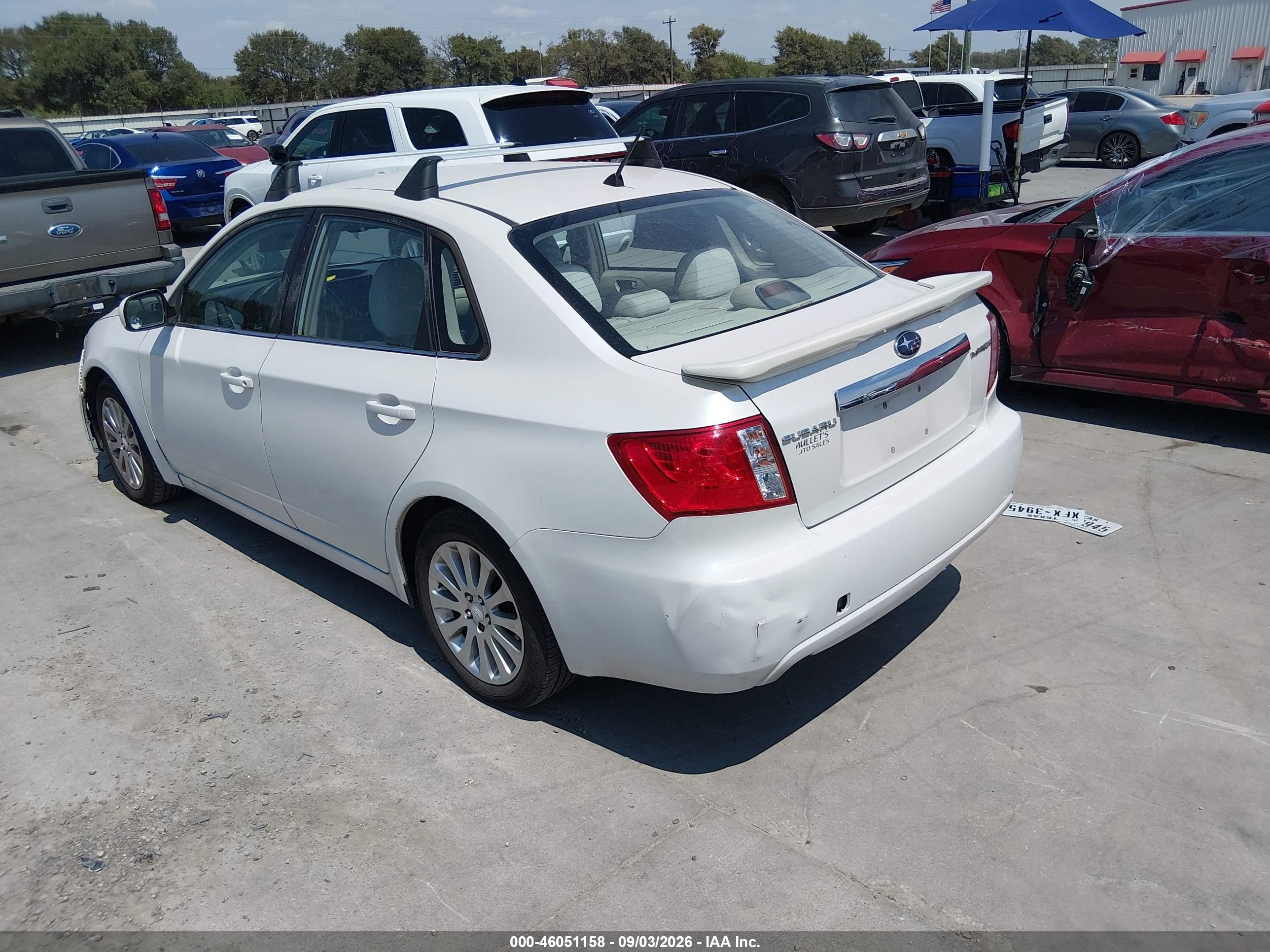 2008 Subaru Impreza 2.5i White vin: JF1GE61698H524854