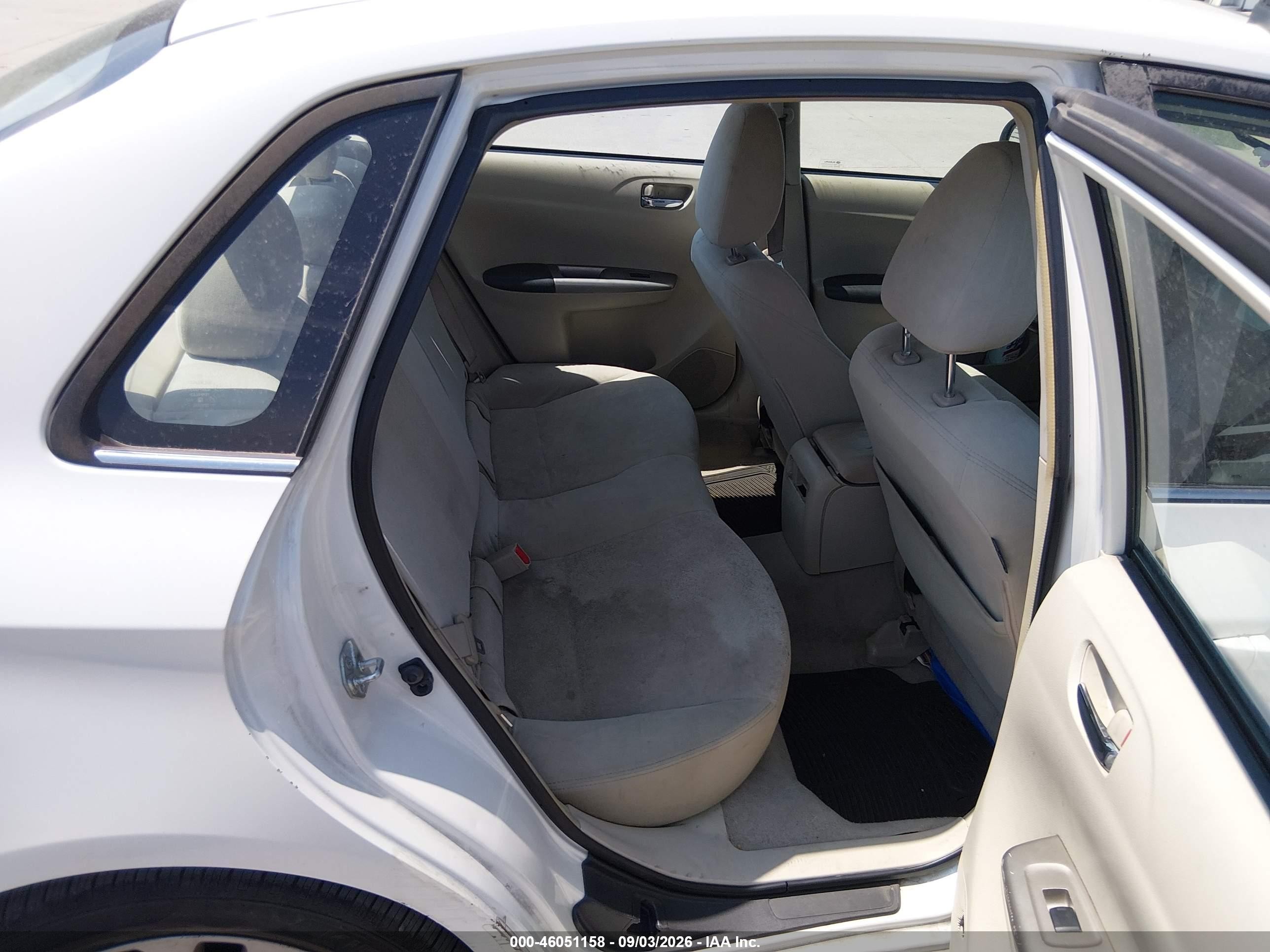 2008 Subaru Impreza 2.5i White vin: JF1GE61698H524854