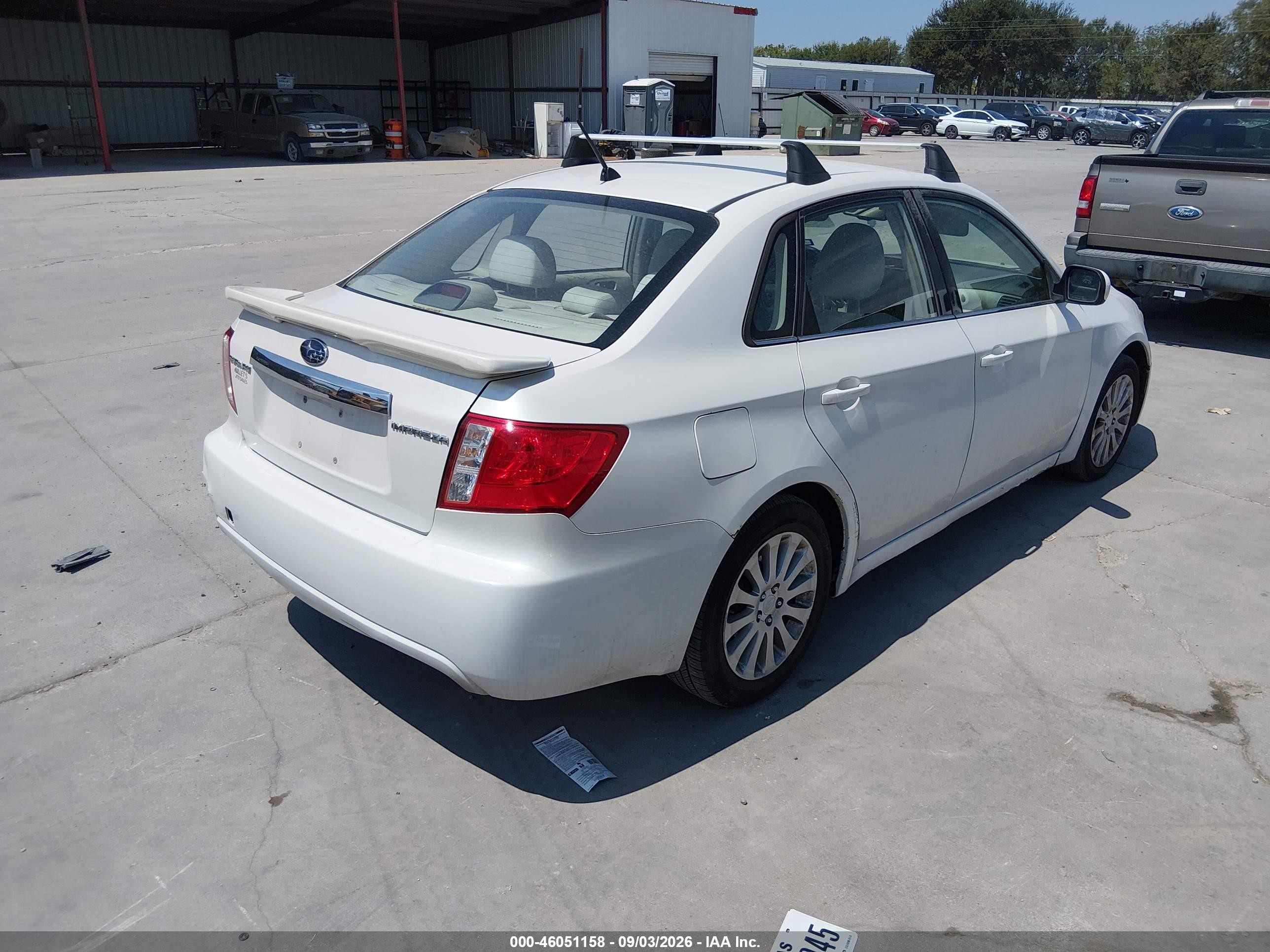 2008 Subaru Impreza 2.5i White vin: JF1GE61698H524854