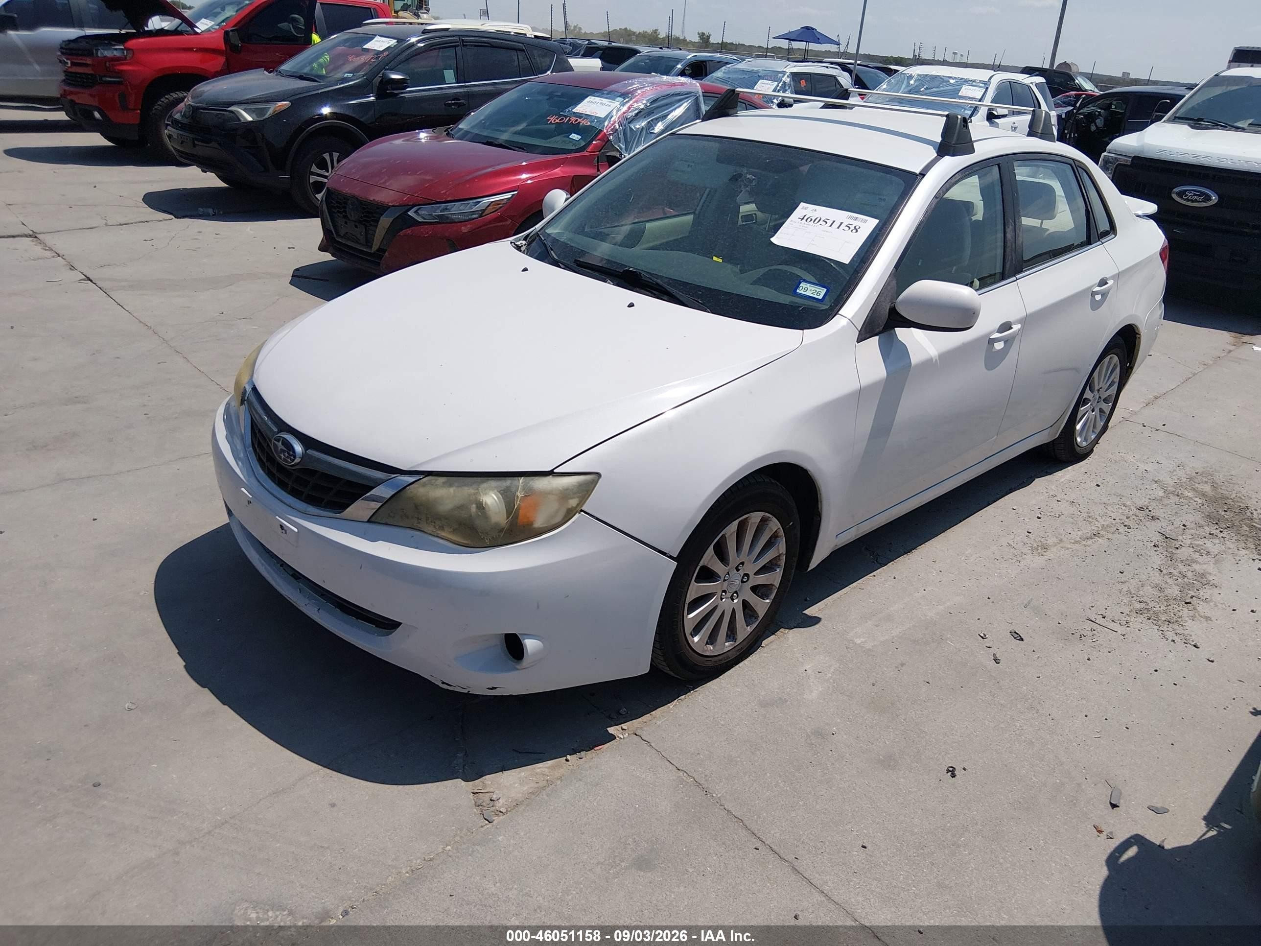 2008 Subaru Impreza 2.5i White vin: JF1GE61698H524854