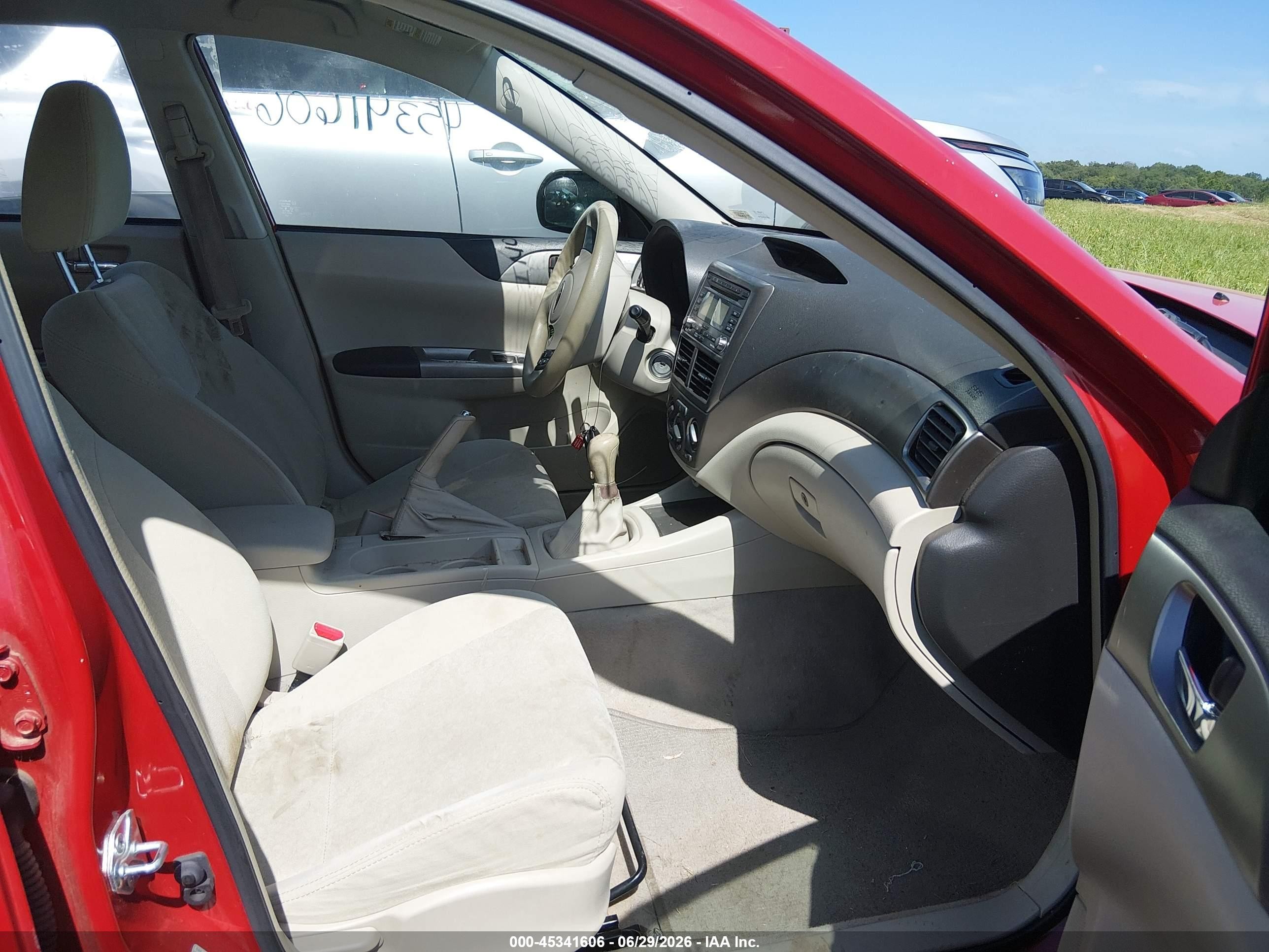 2008 Subaru Impreza  (natl) I Red vin: JF1GE616X8G521872