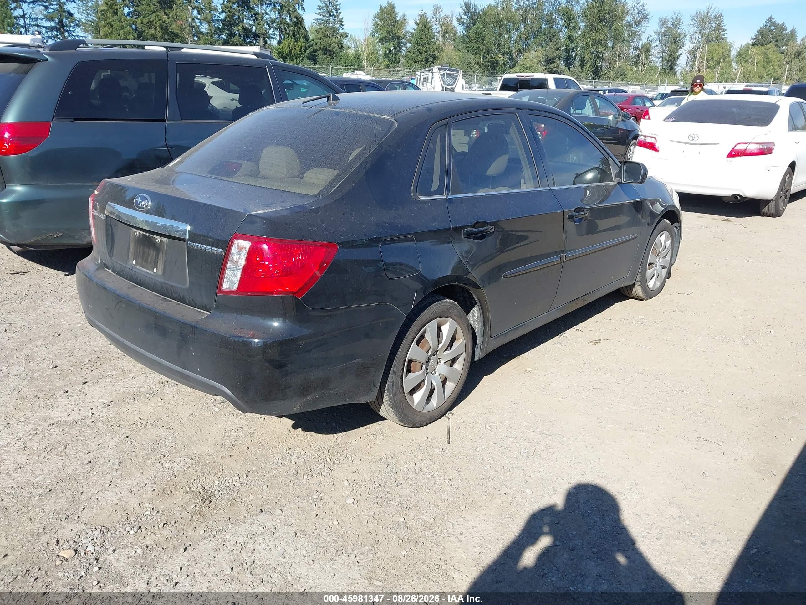 2009 Subaru Impreza 2.5i Black vin: JF1GE616X9H505599