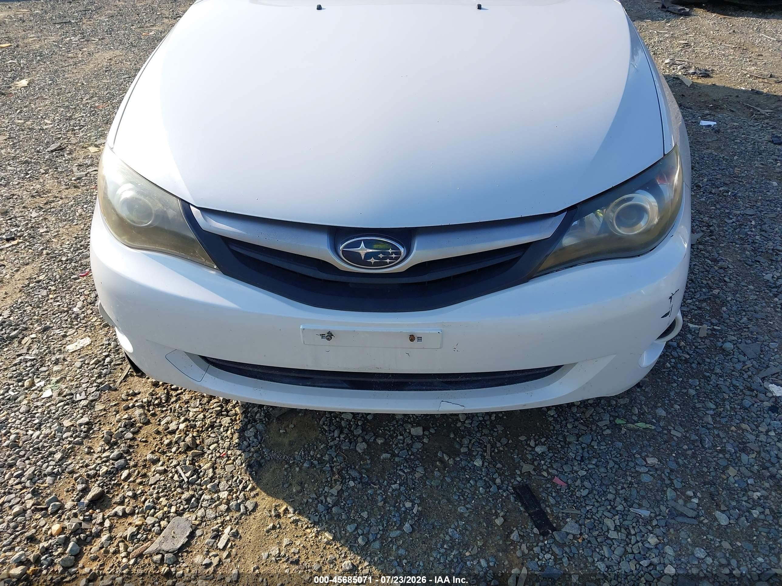 2010 Subaru Impreza 2.5i White vin: JF1GE6A60AH503803