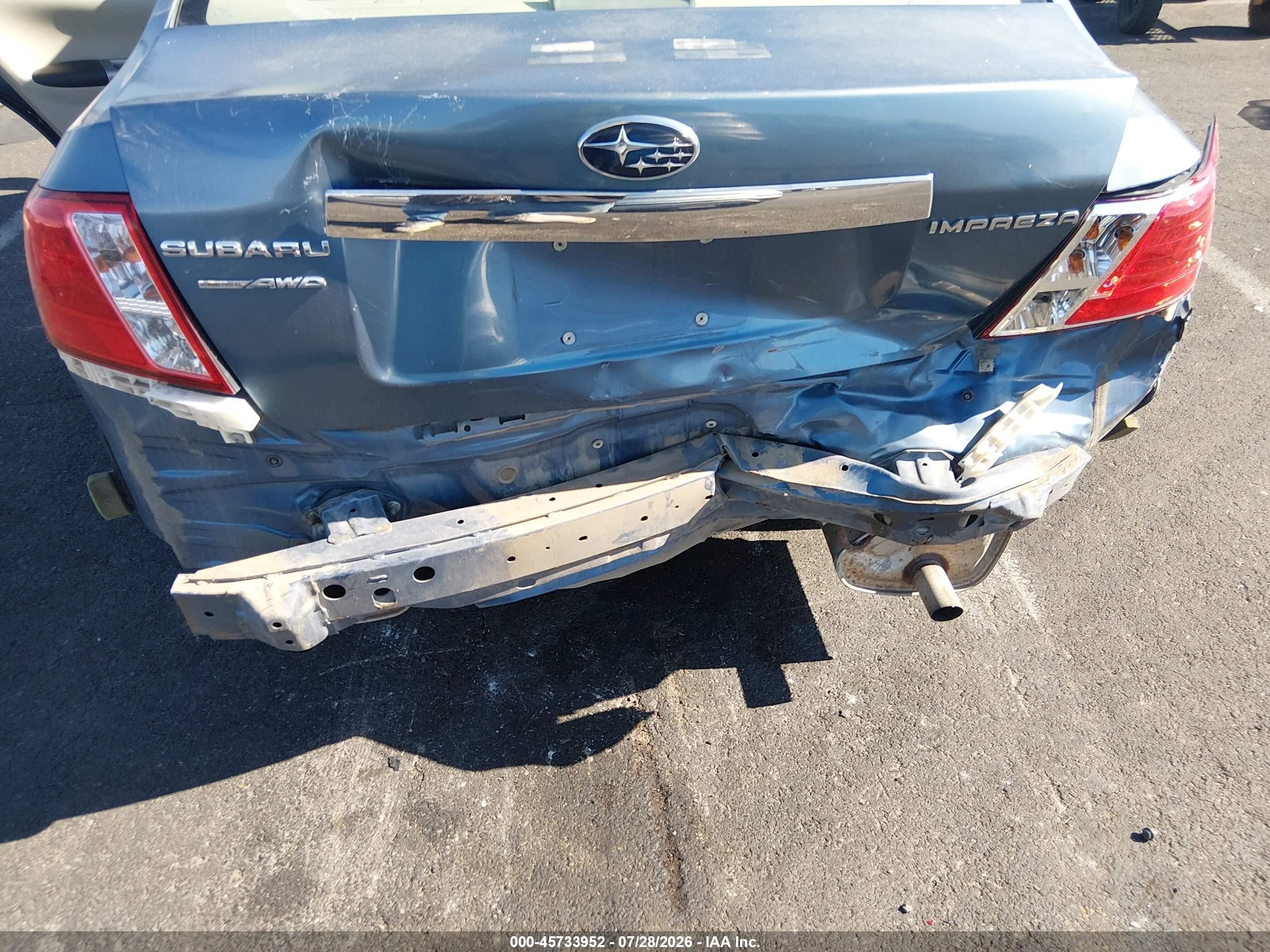 2010 Subaru Impreza 2.5i Синий vin: JF1GE6A61AH504359