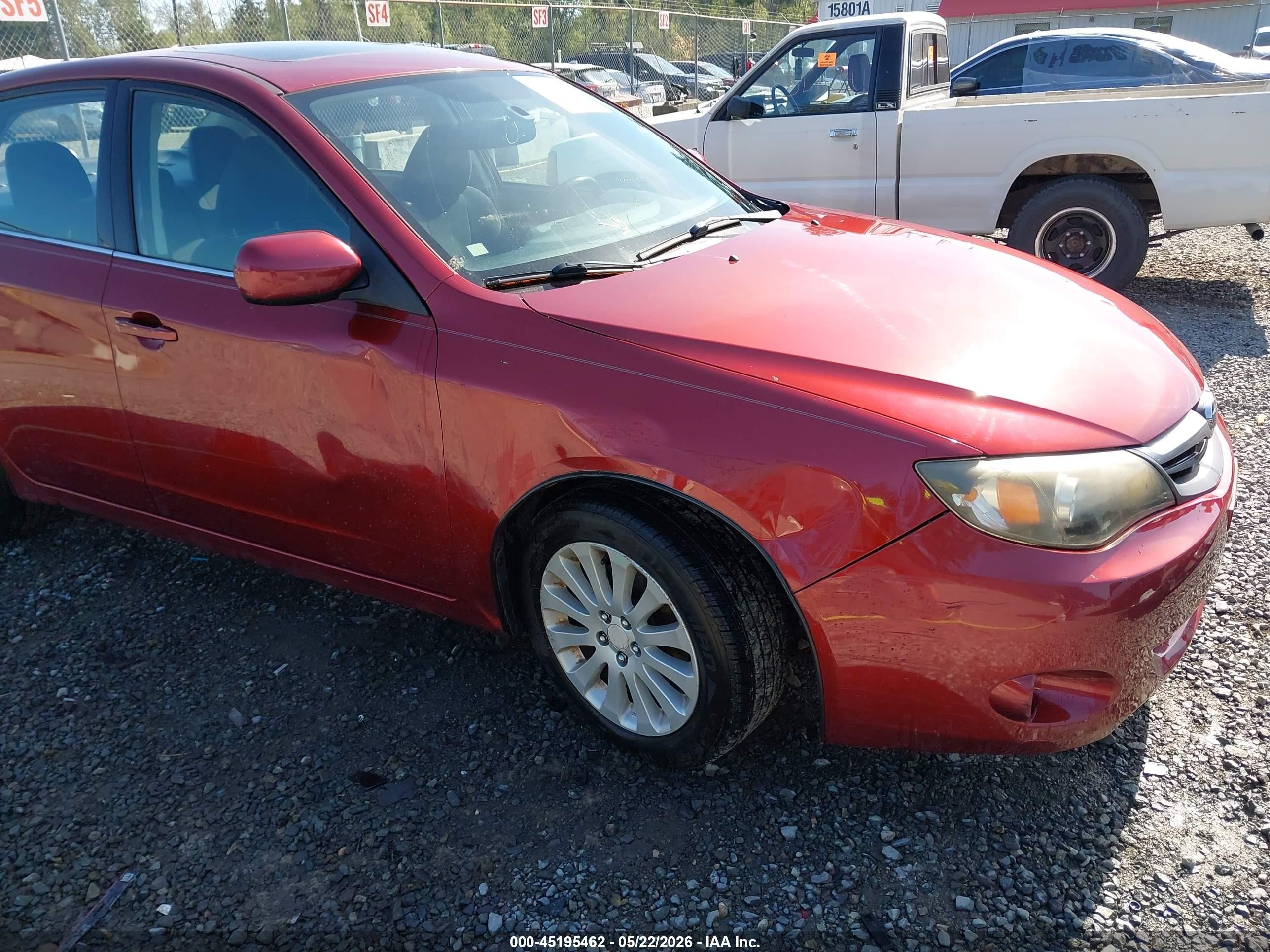 2011 Subaru Impreza 2.5i Premium Красный vin: JF1GE6B63BH519865