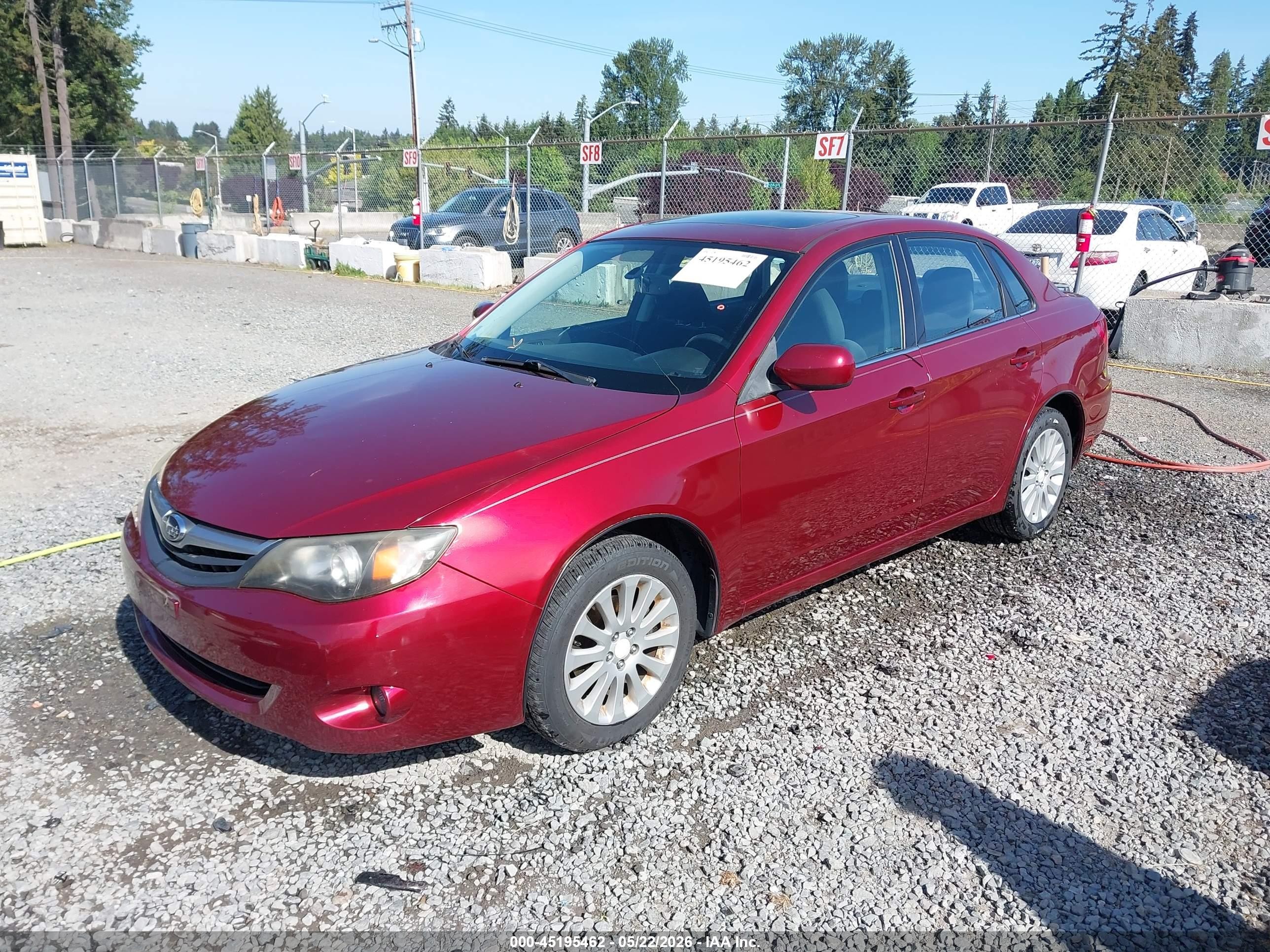2011 Subaru Impreza 2.5i Premium Красный vin: JF1GE6B63BH519865