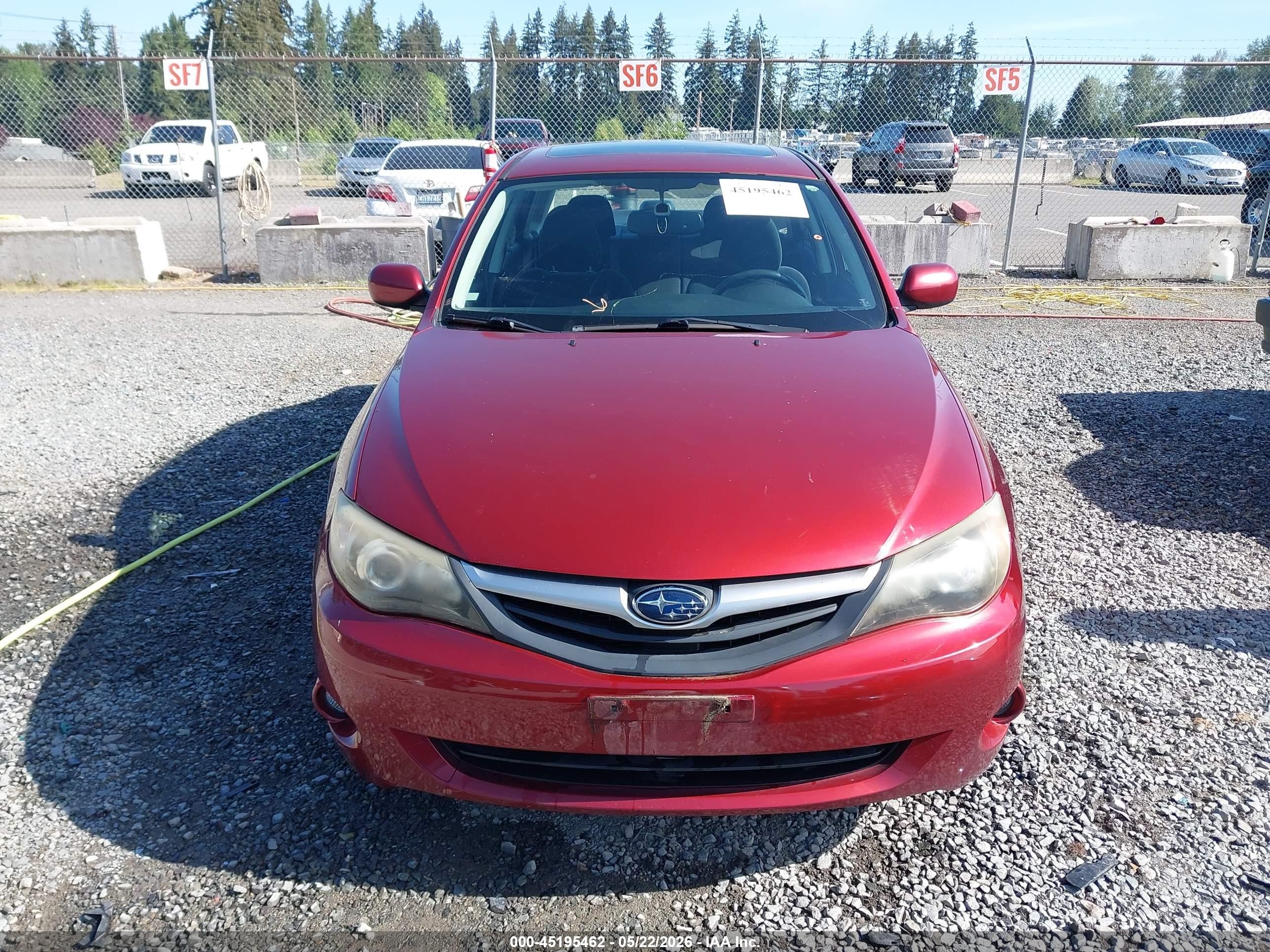 2011 Subaru Impreza 2.5i Premium Красный vin: JF1GE6B63BH519865