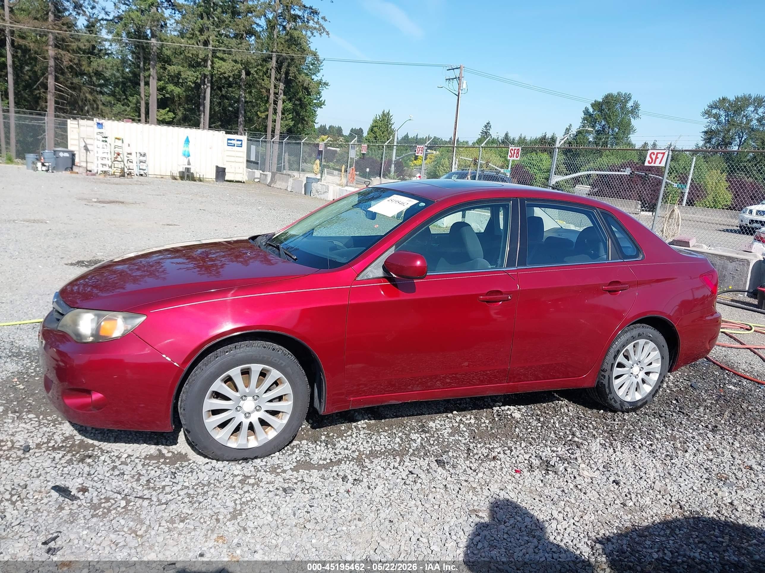 2011 Subaru Impreza 2.5i Premium Красный vin: JF1GE6B63BH519865