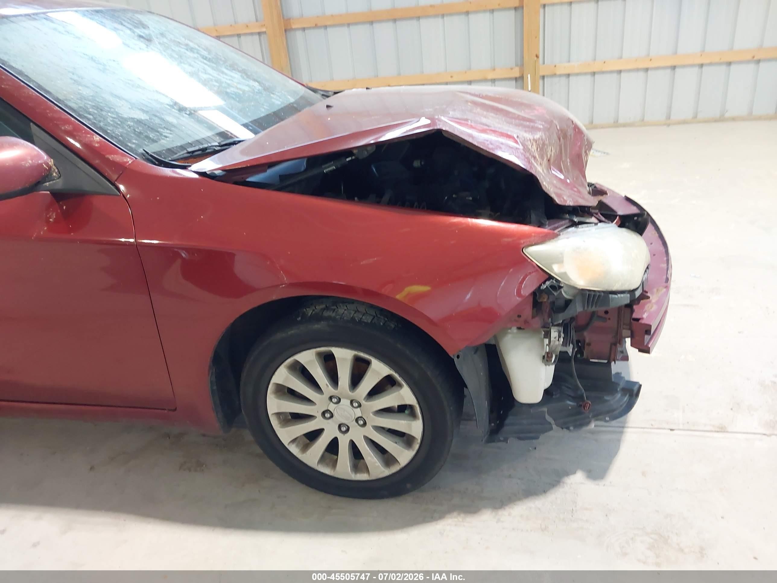 2011 Subaru Impreza 2.5i Premium Maroon vin: JF1GE6B66BH520332