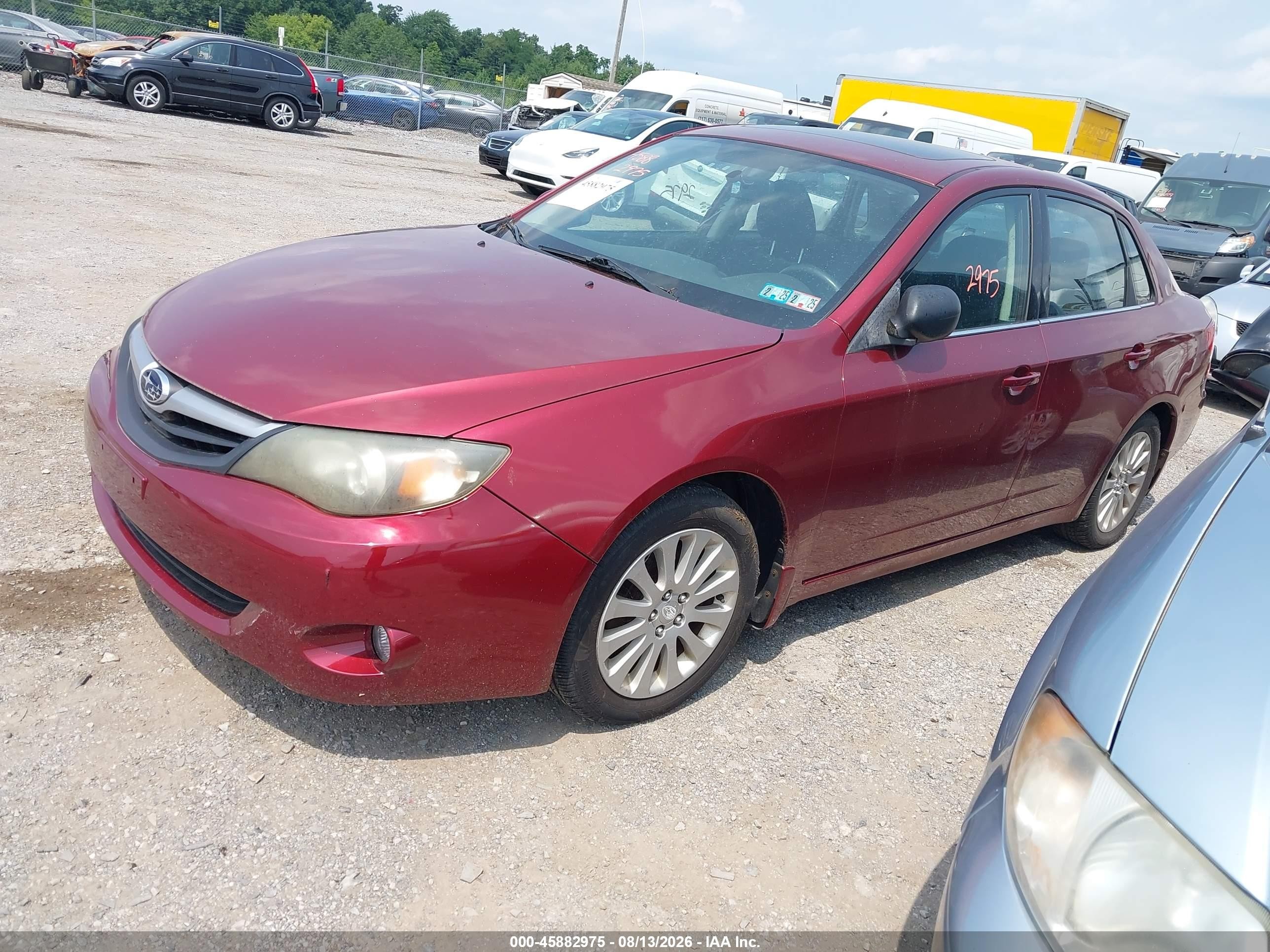2011 Subaru Impreza 2.5i Premium Red vin: JF1GE6B68BH509140