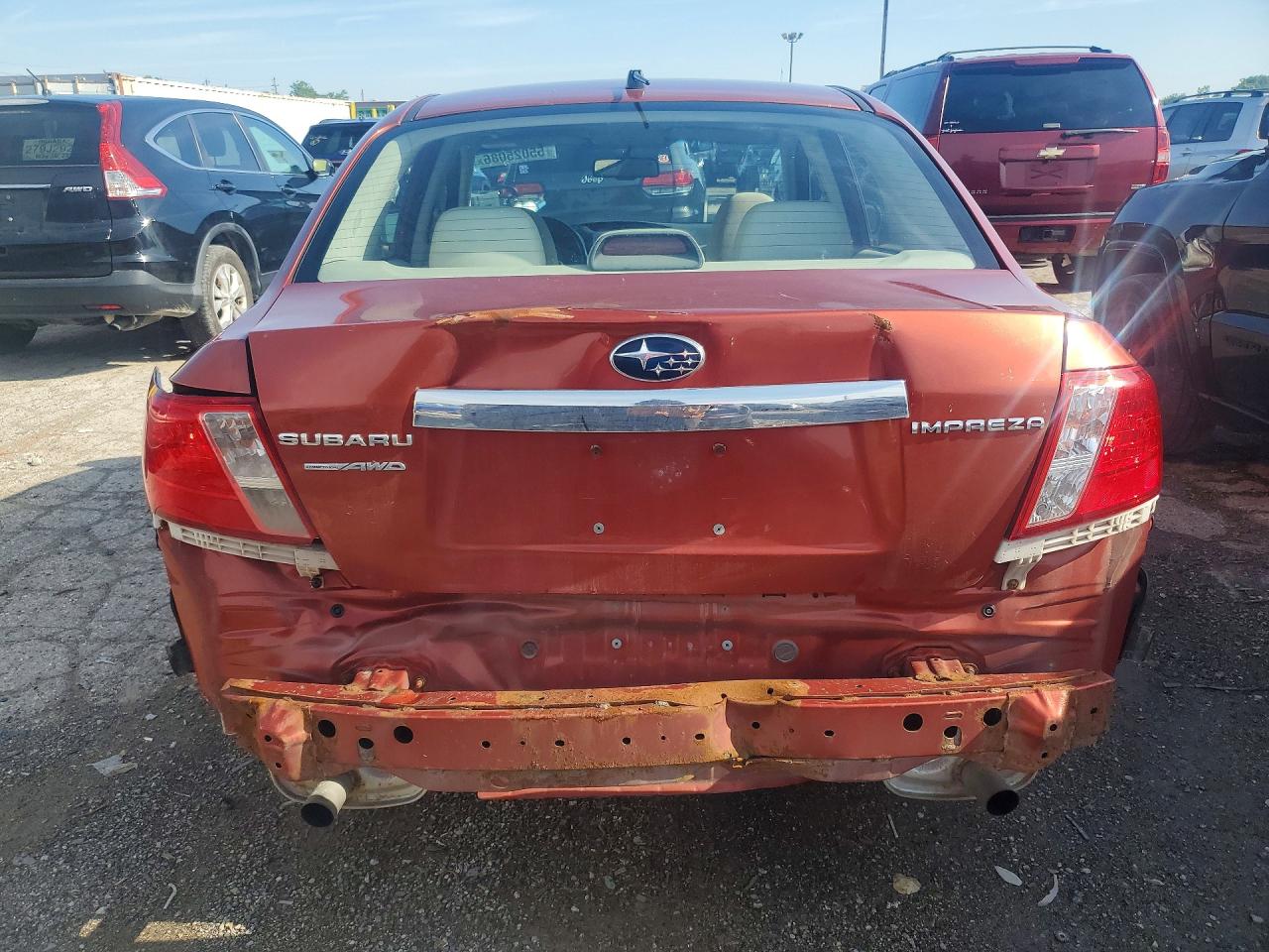 2010 Subaru Impreza 2.5i Premium Red vin: JF1GE6B69AH501028