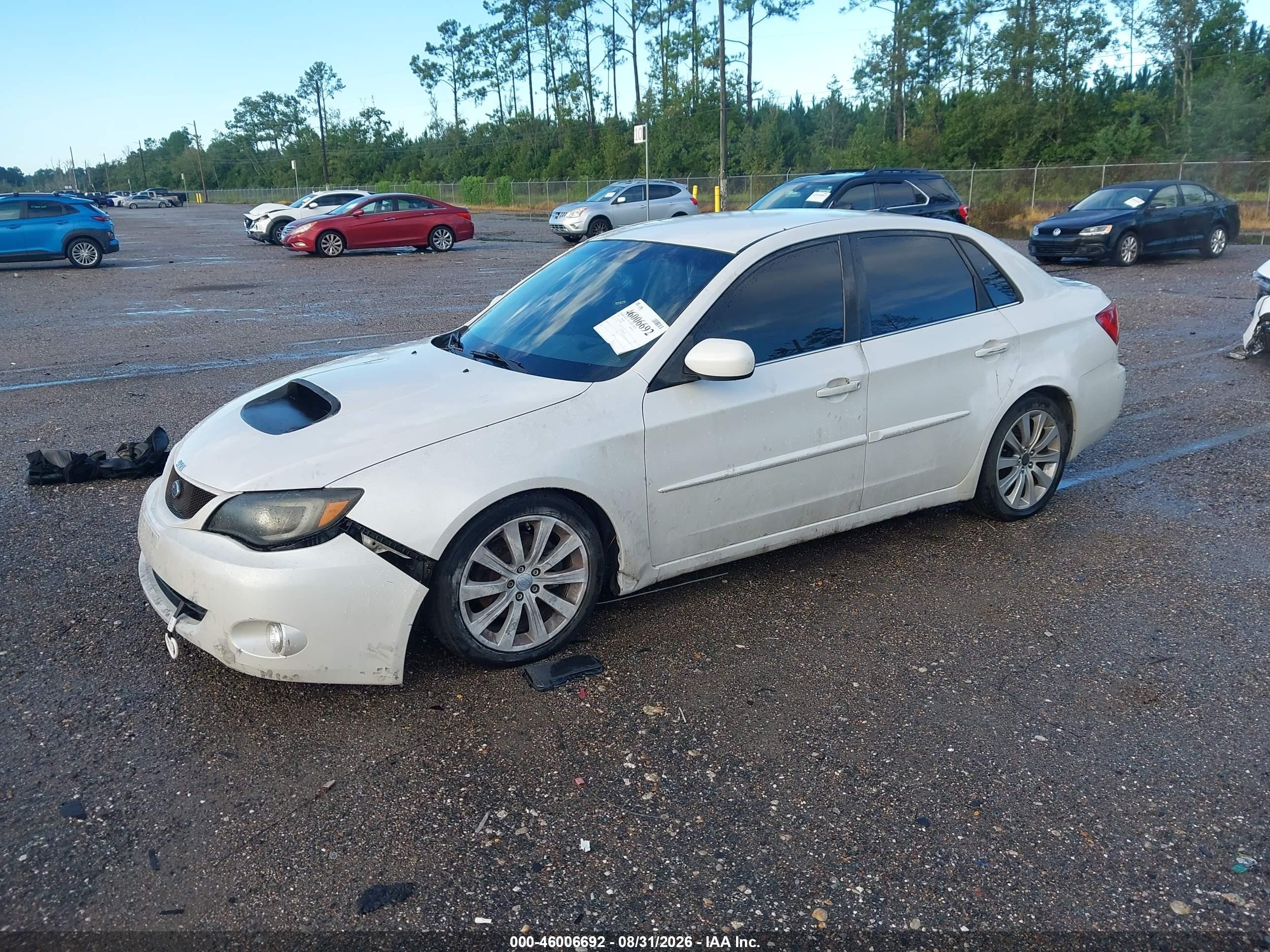 2008 Subaru Impreza Wrx White vin: JF1GE74628G509880