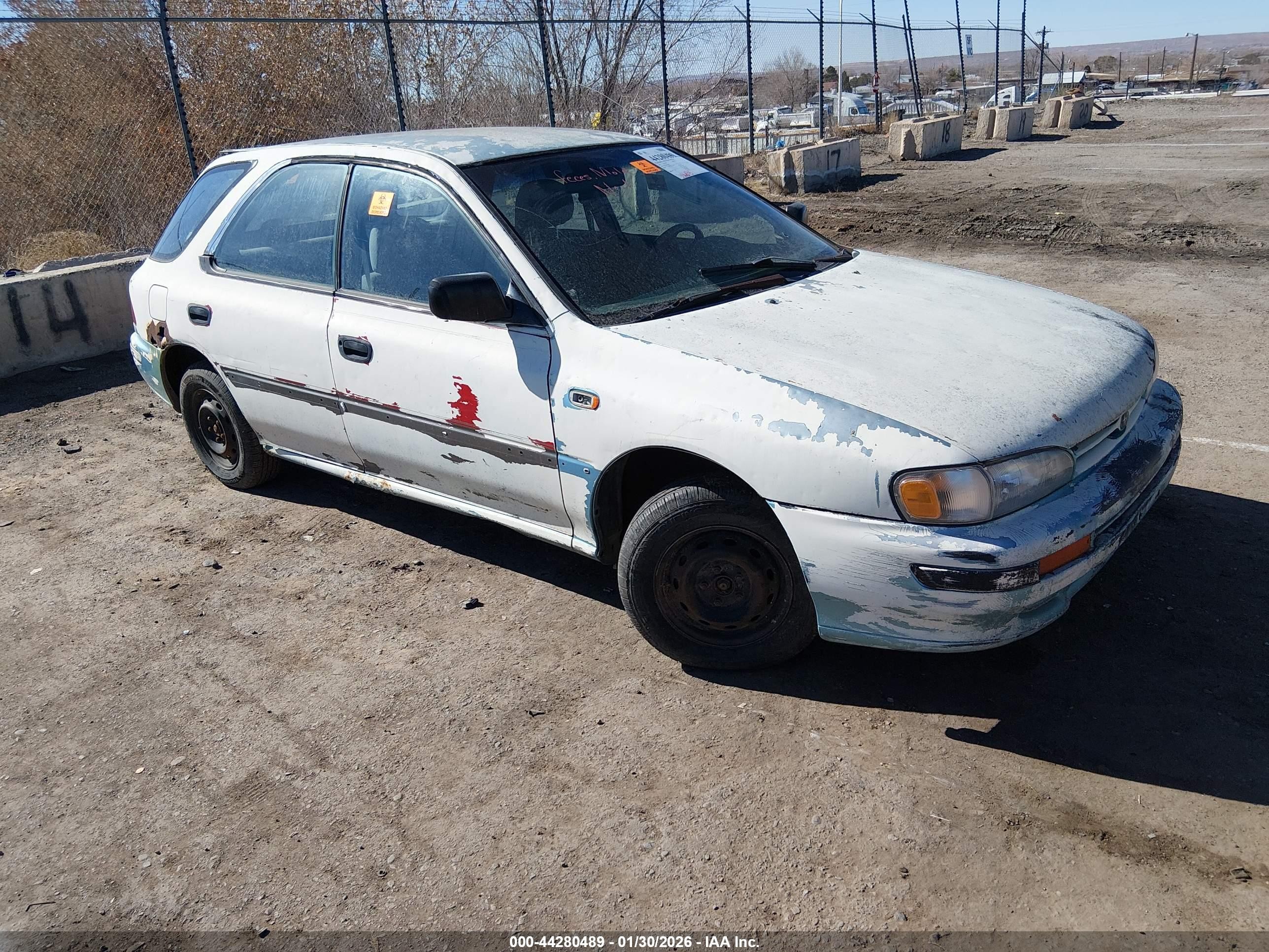 1993 Subaru Impreza L Plus White vin: JF1GF2448PK804265