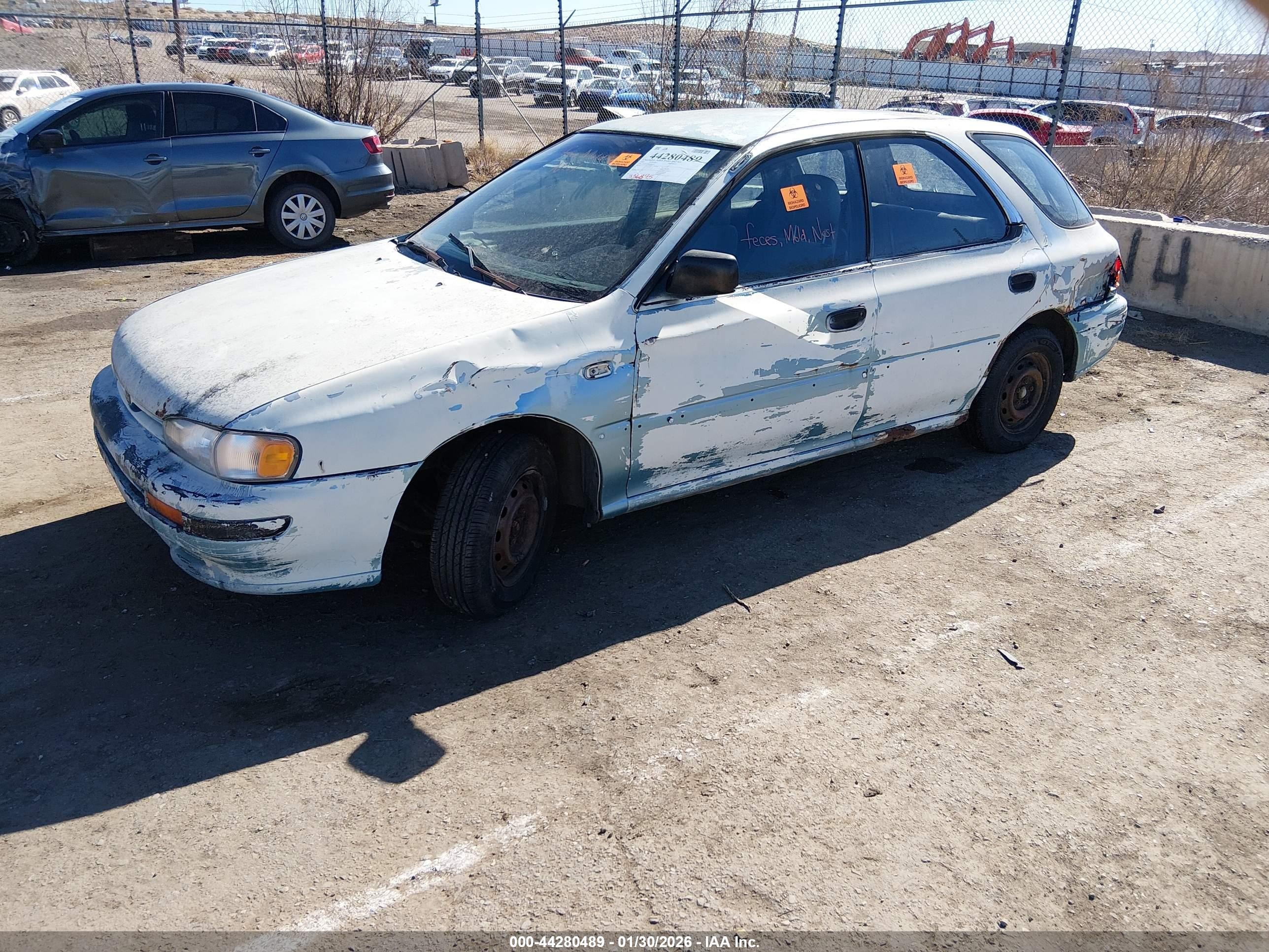 1993 Subaru Impreza L Plus White vin: JF1GF2448PK804265
