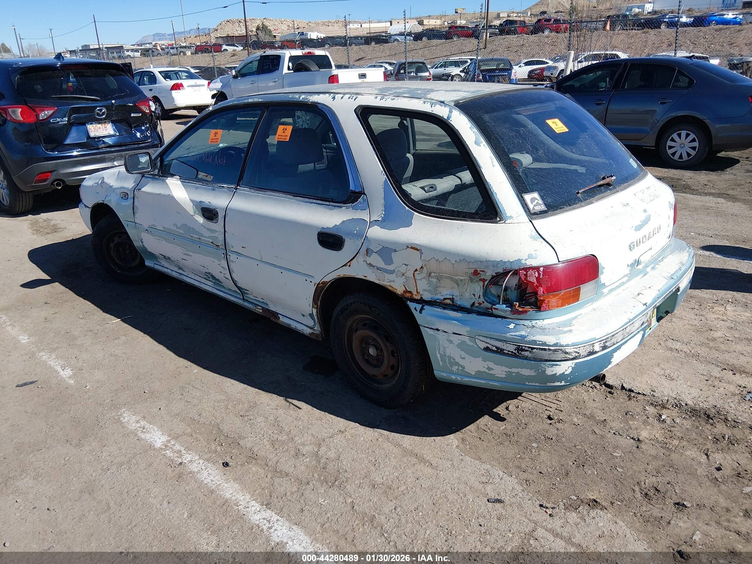 1993 Subaru Impreza L Plus White vin: JF1GF2448PK804265