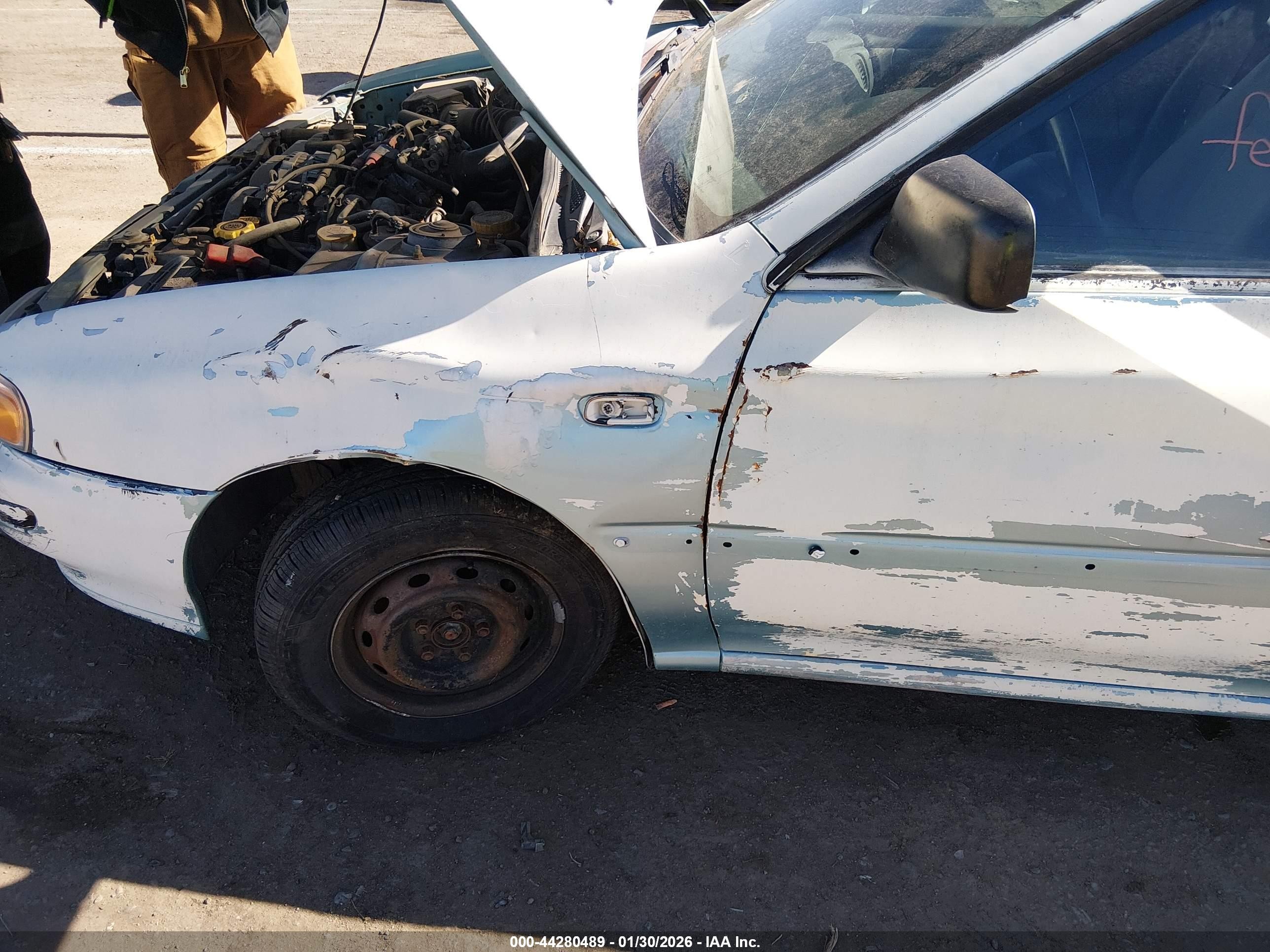 1993 Subaru Impreza L Plus White vin: JF1GF2448PK804265