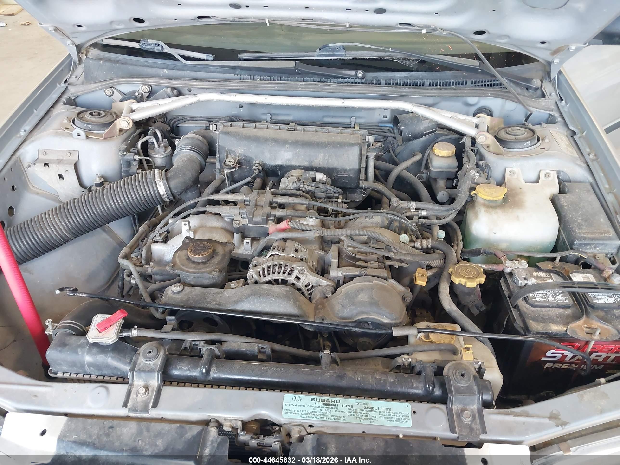2001 Subaru Impreza L Silver vin: JF1GF43511G804270