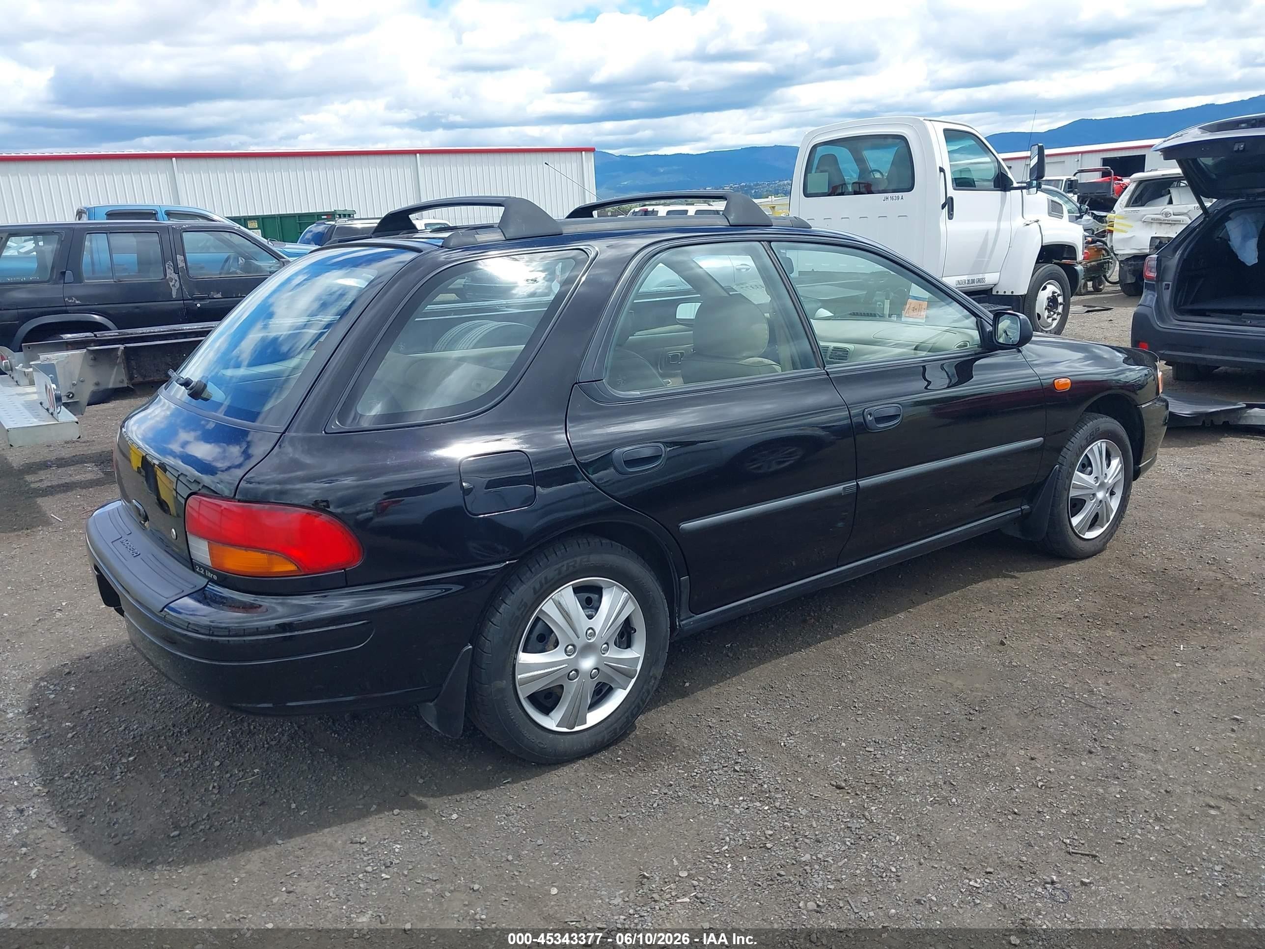 1997 Subaru Impreza L Black vin: JF1GF4352VG816448