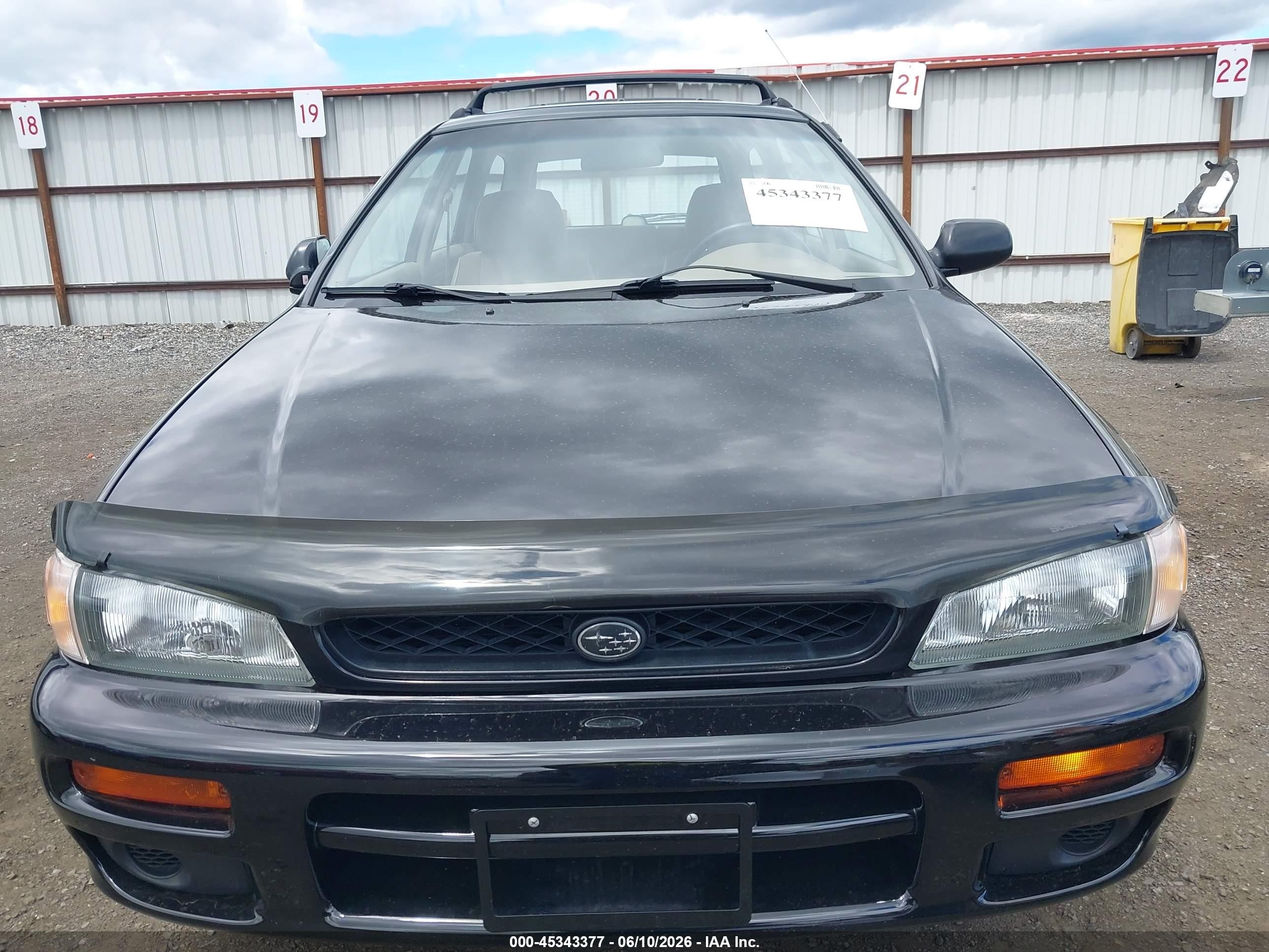 1997 Subaru Impreza L Black vin: JF1GF4352VG816448