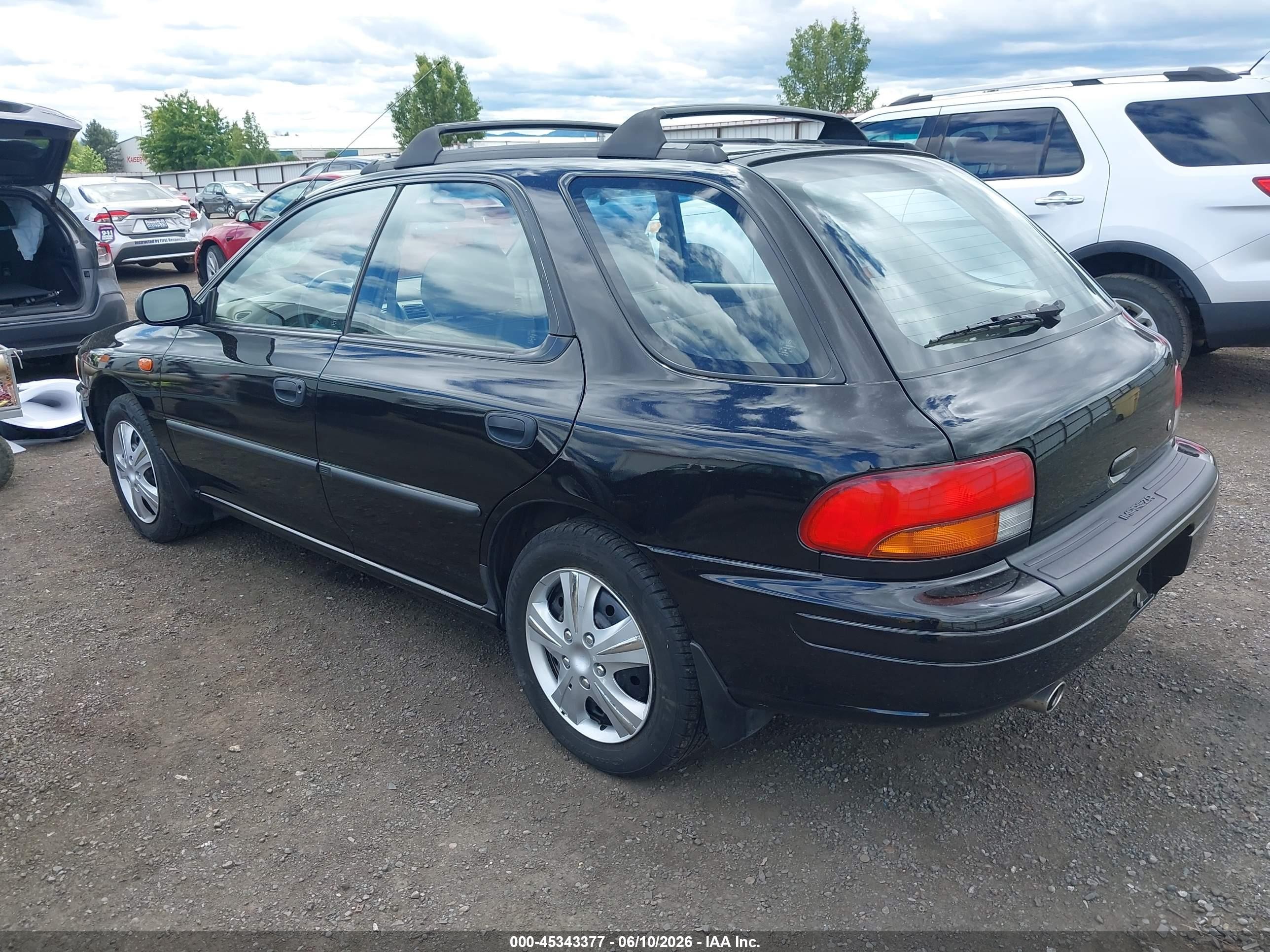 1997 Subaru Impreza L Black vin: JF1GF4352VG816448