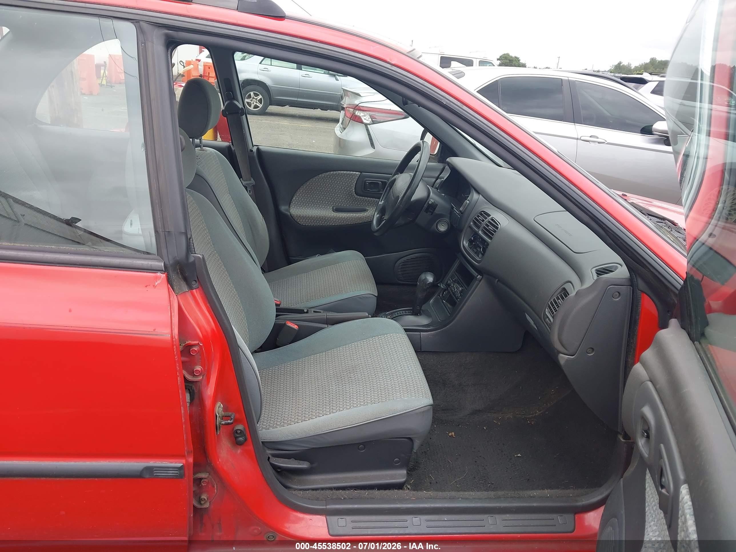 1997 Subaru Impreza L Red vin: JF1GF4357VH819212