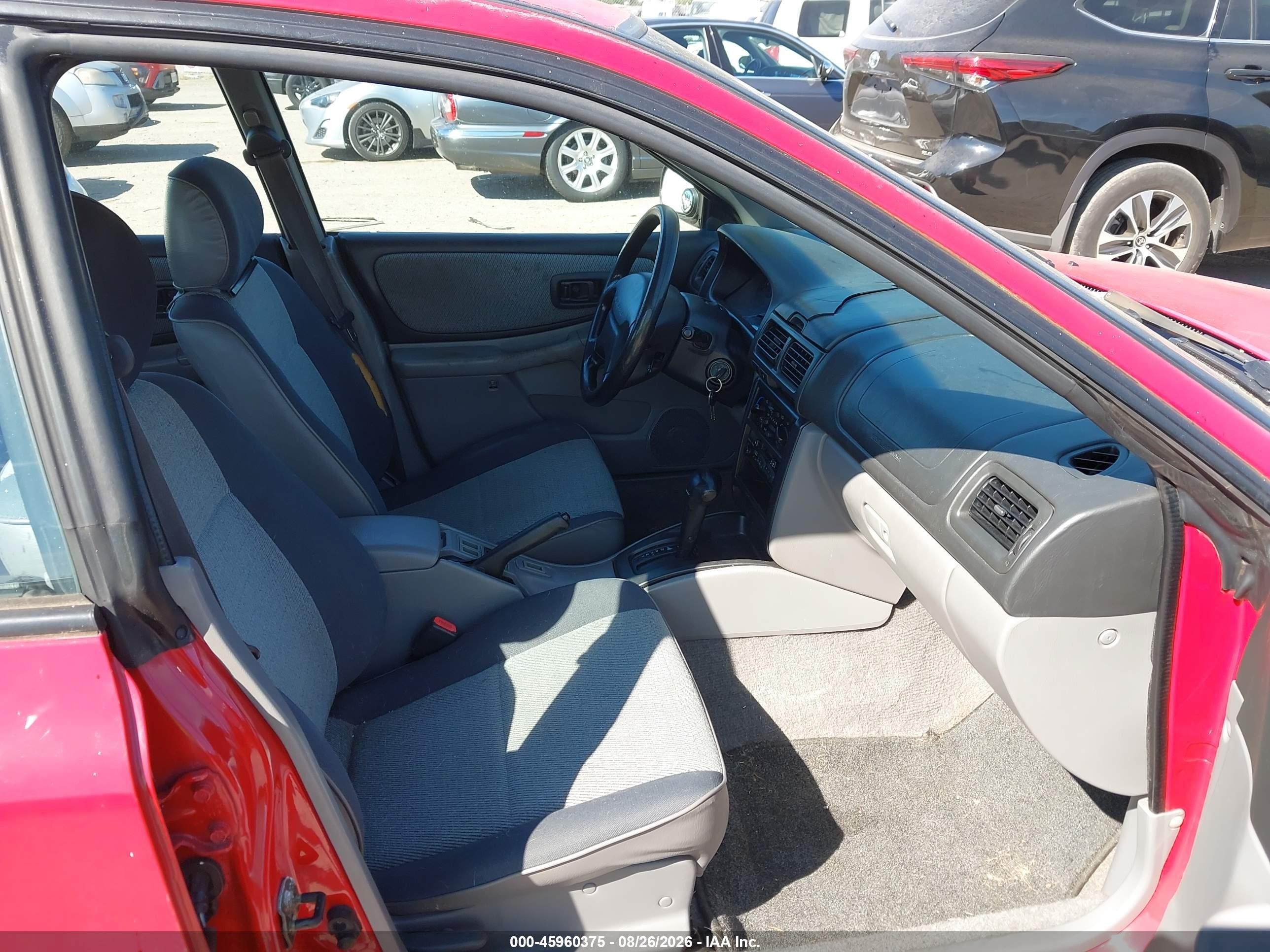 1999 Subaru Impreza L Red vin: JF1GF4358XH803605