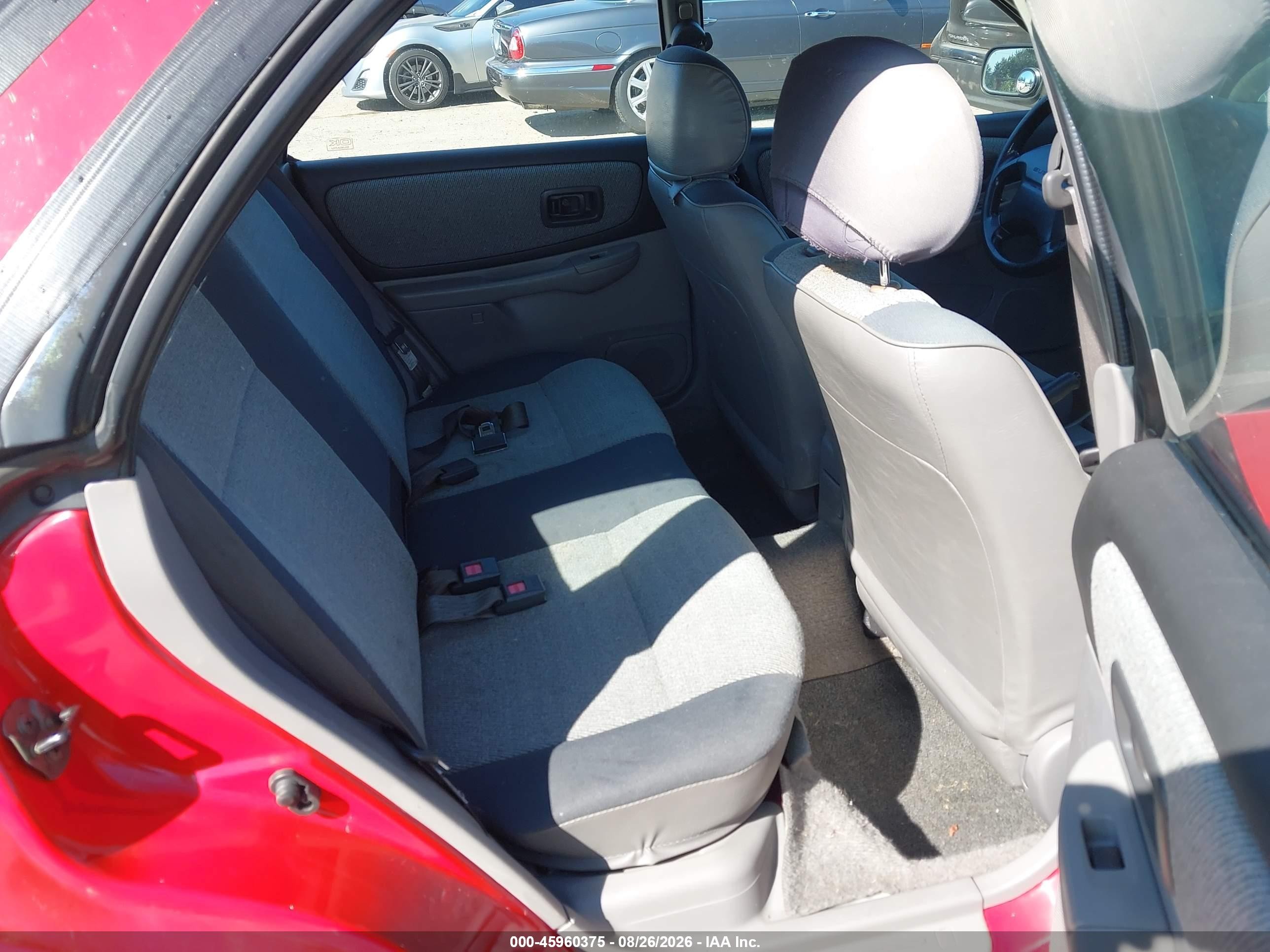 1999 Subaru Impreza L Red vin: JF1GF4358XH803605