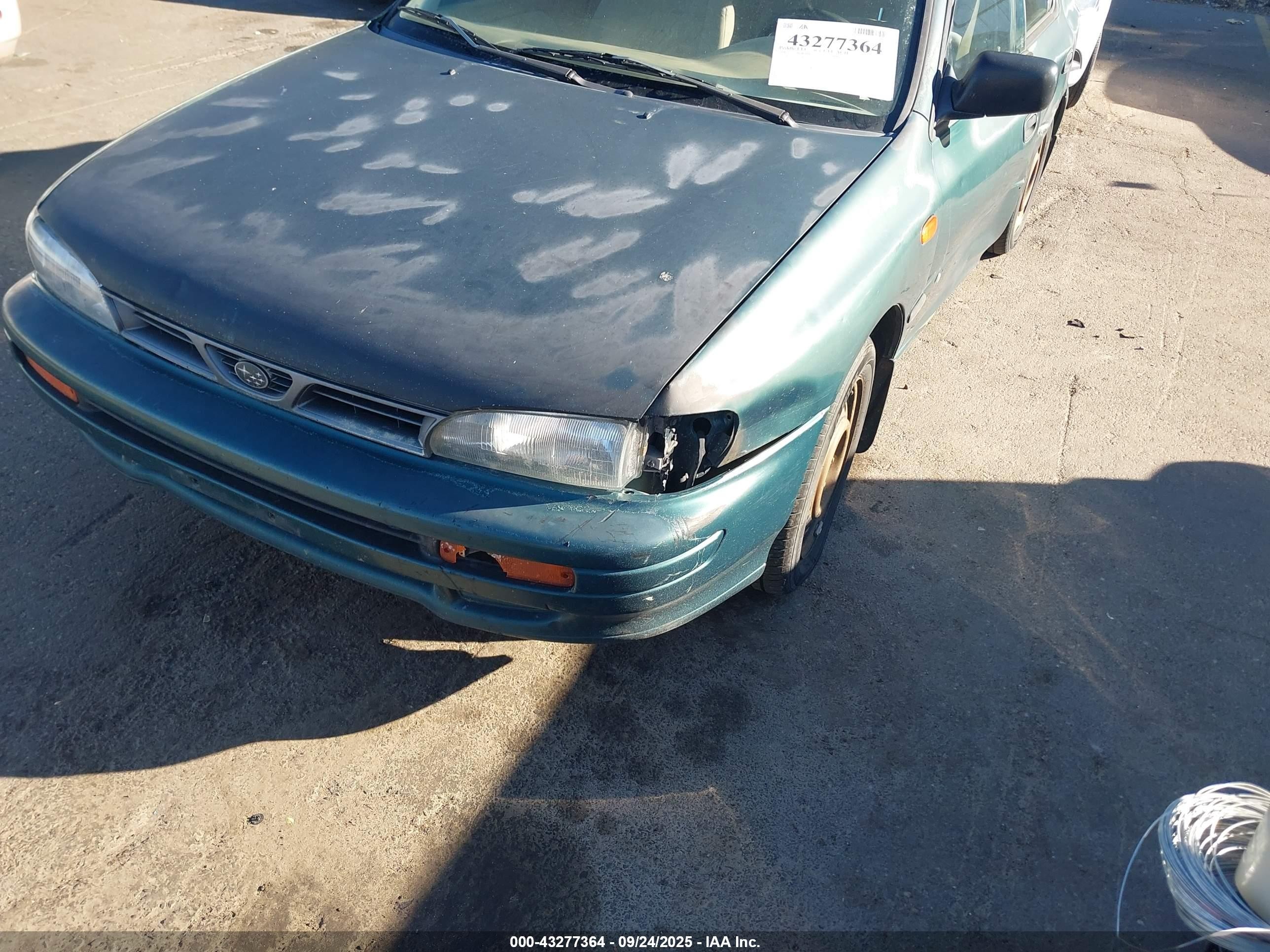 1996 Subaru Impreza L Green vin: JF1GF4359TG813270