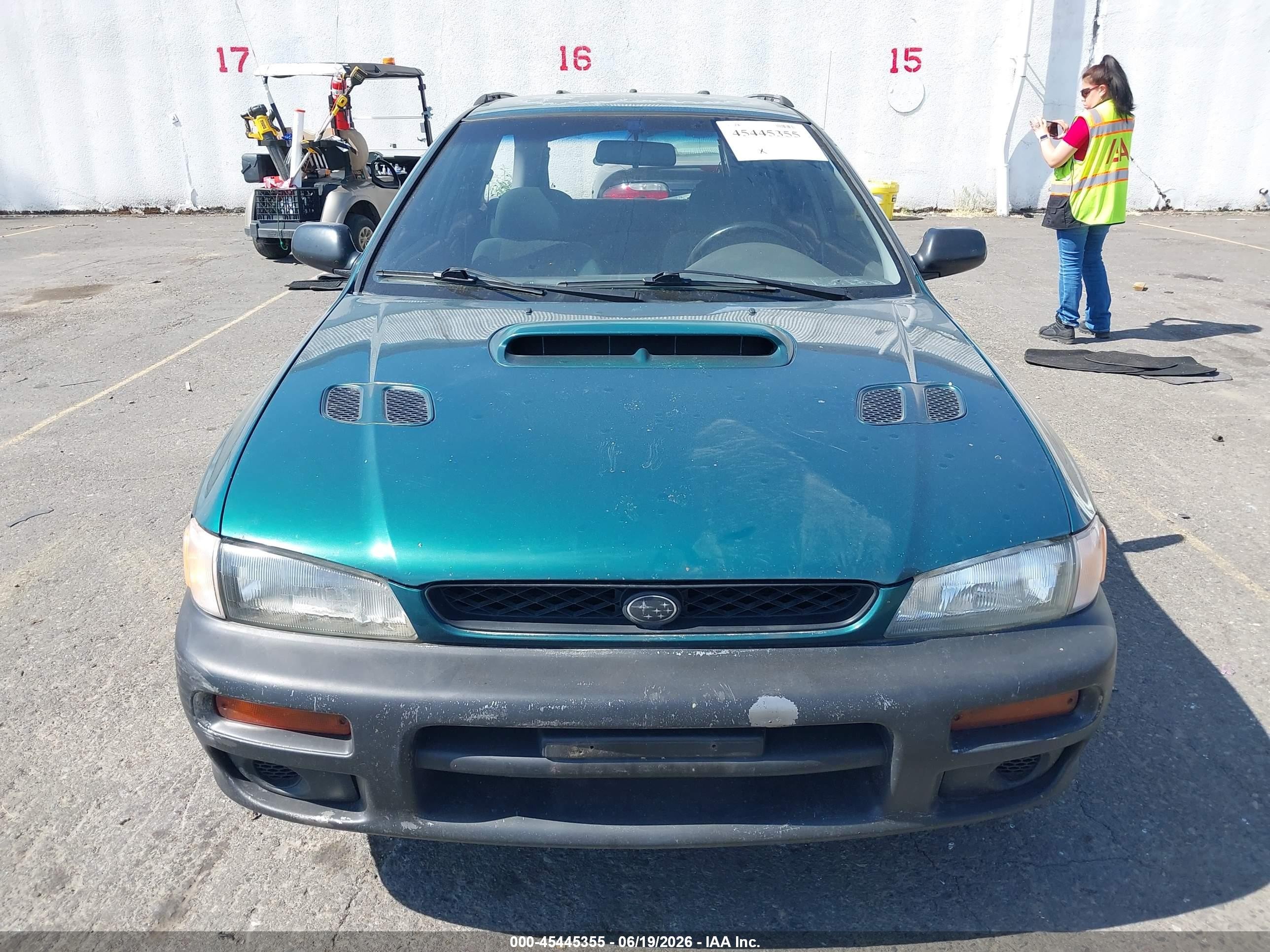 1997 Subaru Impreza Outback Sport Green vin: JF1GF4850VH805872