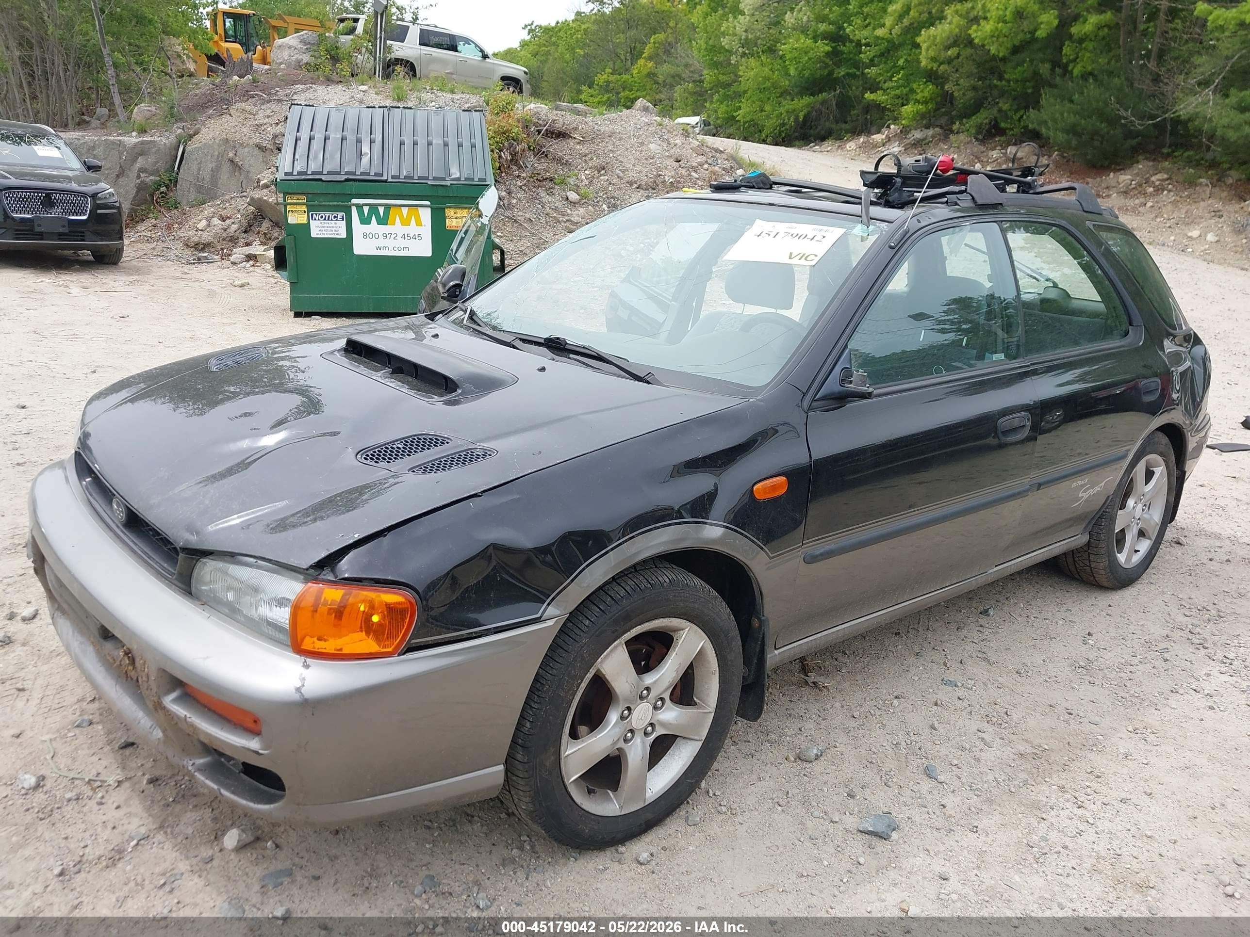 1998 Subaru Impreza Outback Sport Black vin: JF1GF4850WG806821
