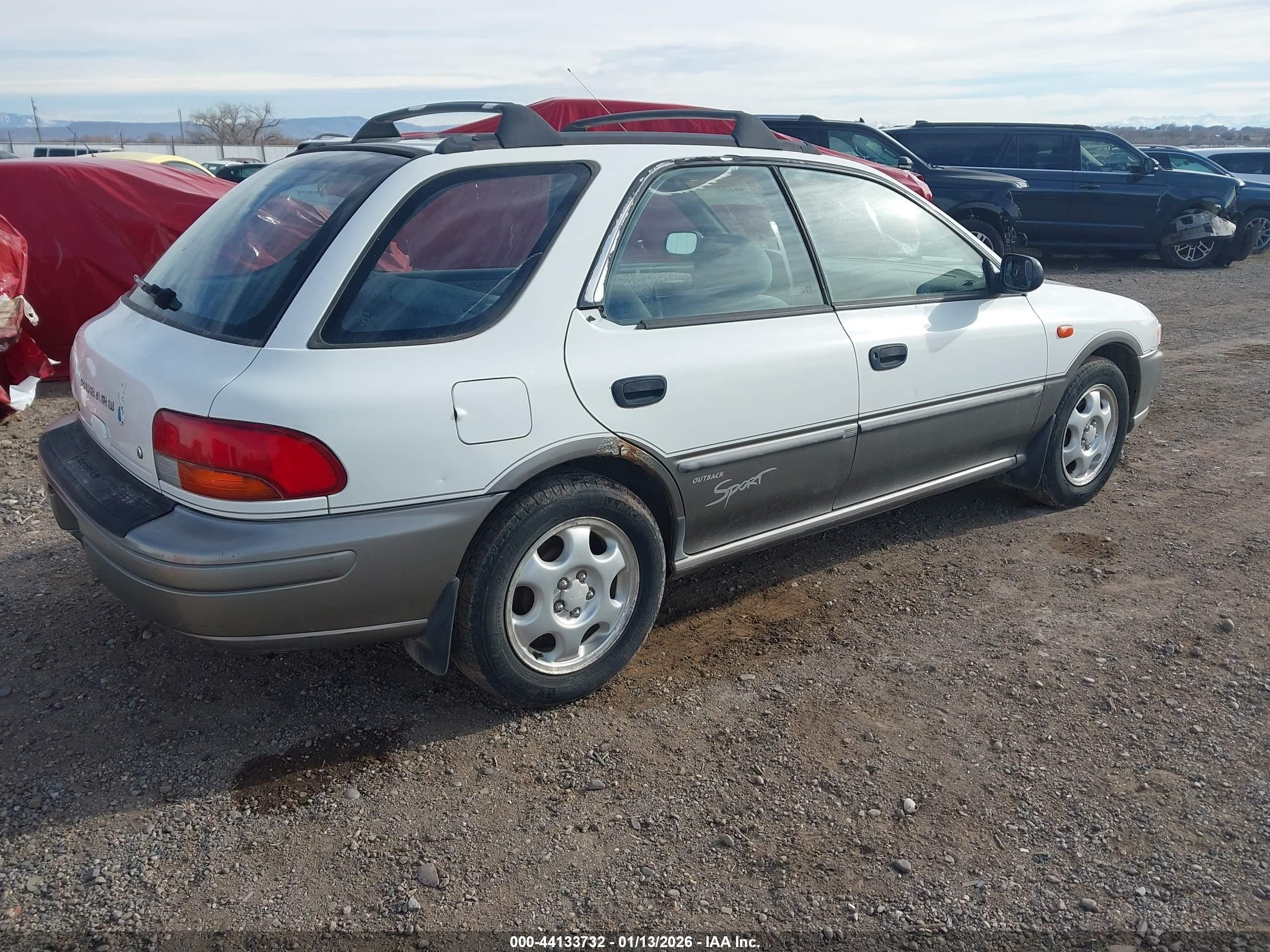 1998 Subaru Impreza Outback Sport White vin: JF1GF4850WH806943