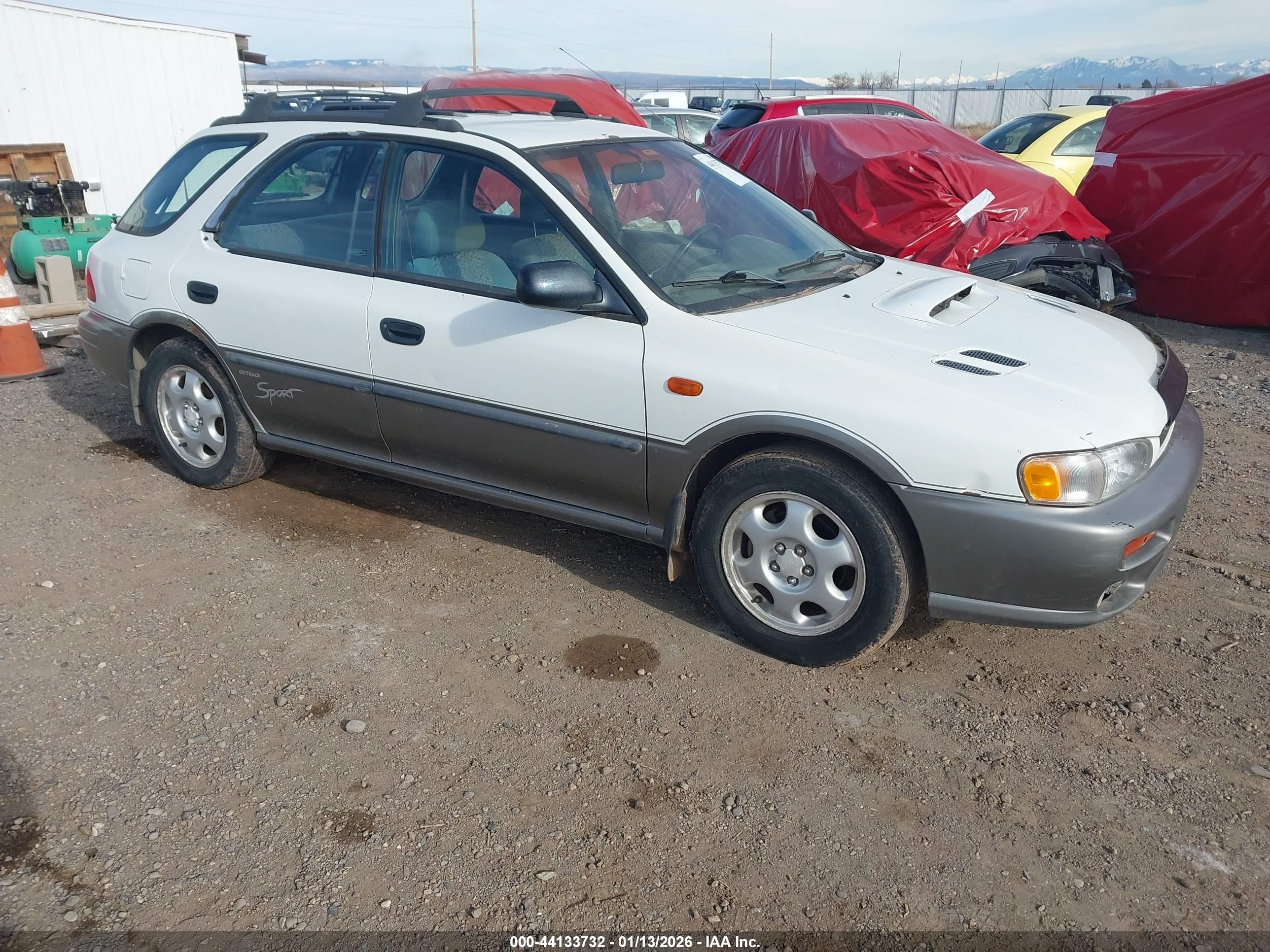 1998 Subaru Impreza Outback Sport White vin: JF1GF4850WH806943