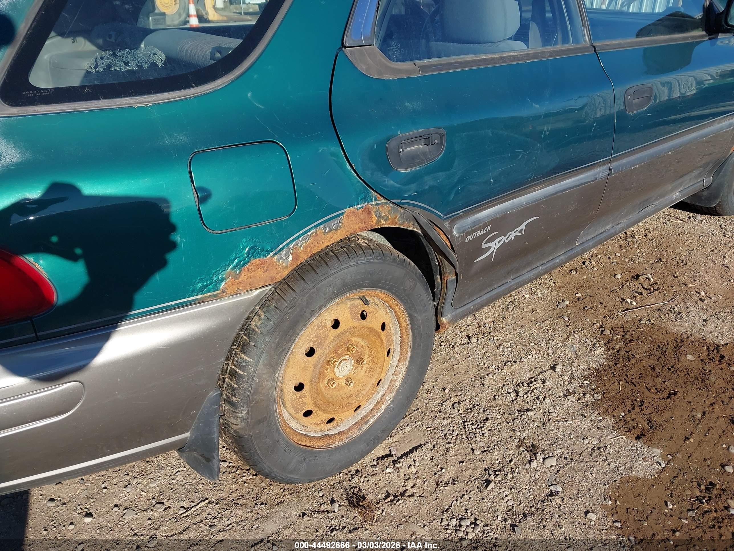 1999 Subaru Impreza Outback Sport Green vin: JF1GF4850XG801636