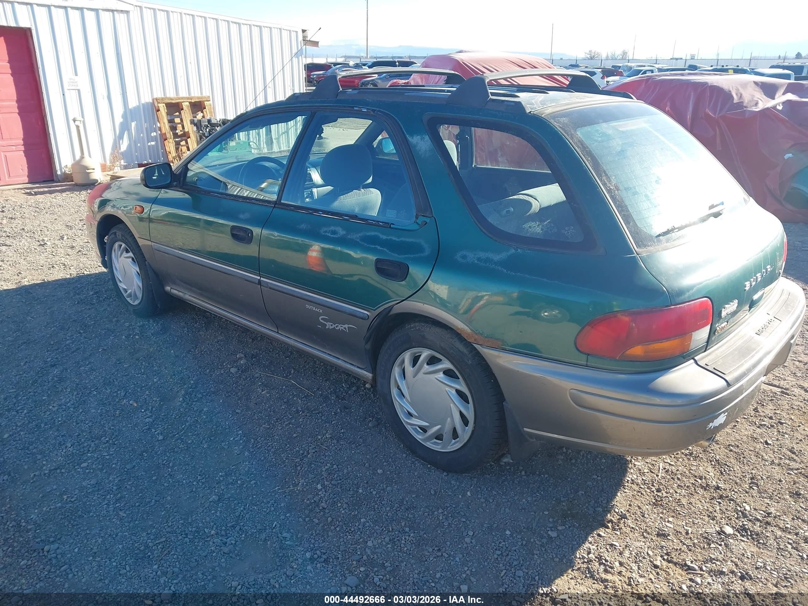1999 Subaru Impreza Outback Sport Green vin: JF1GF4850XG801636