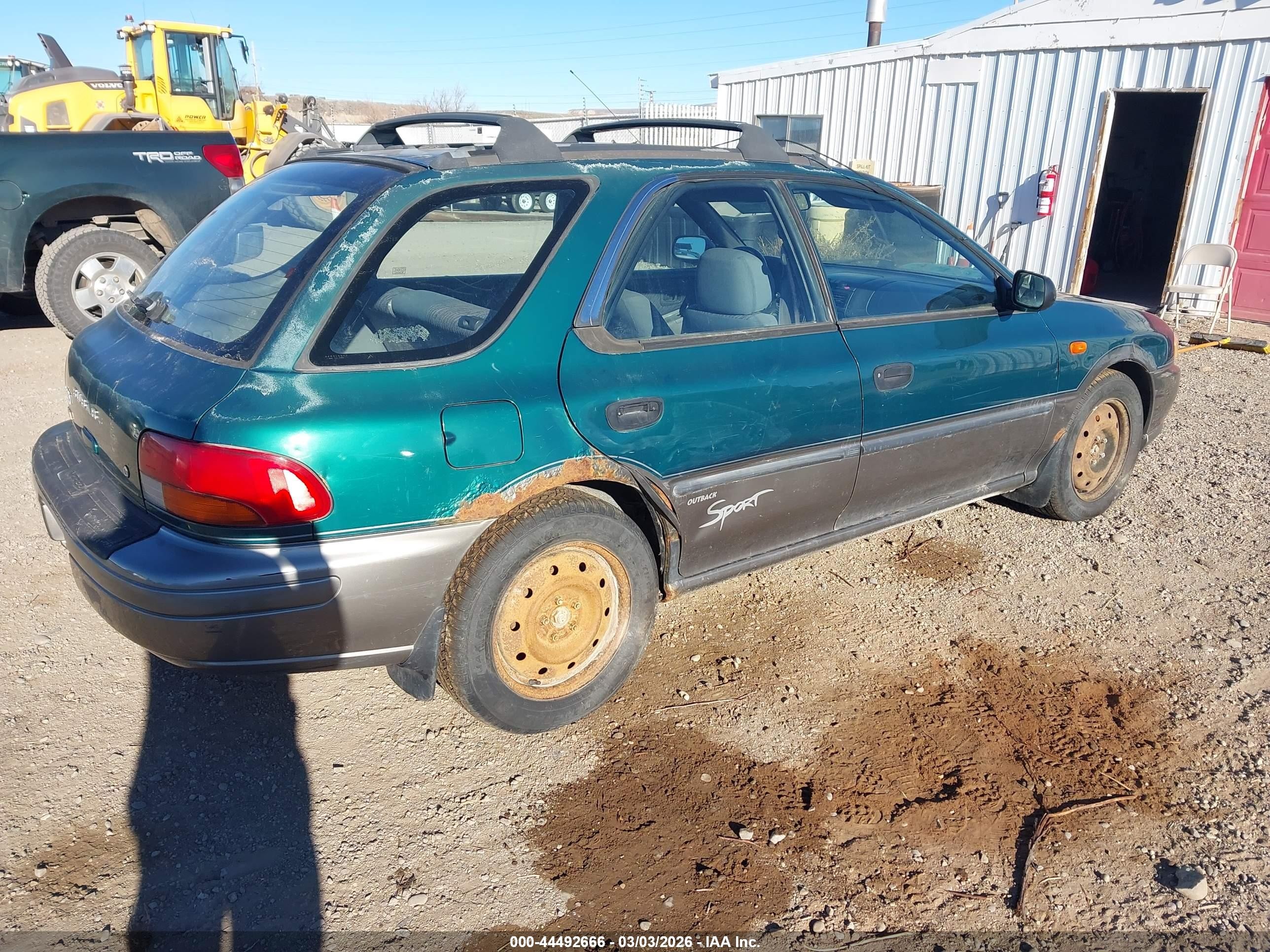 1999 Subaru Impreza Outback Sport Green vin: JF1GF4850XG801636