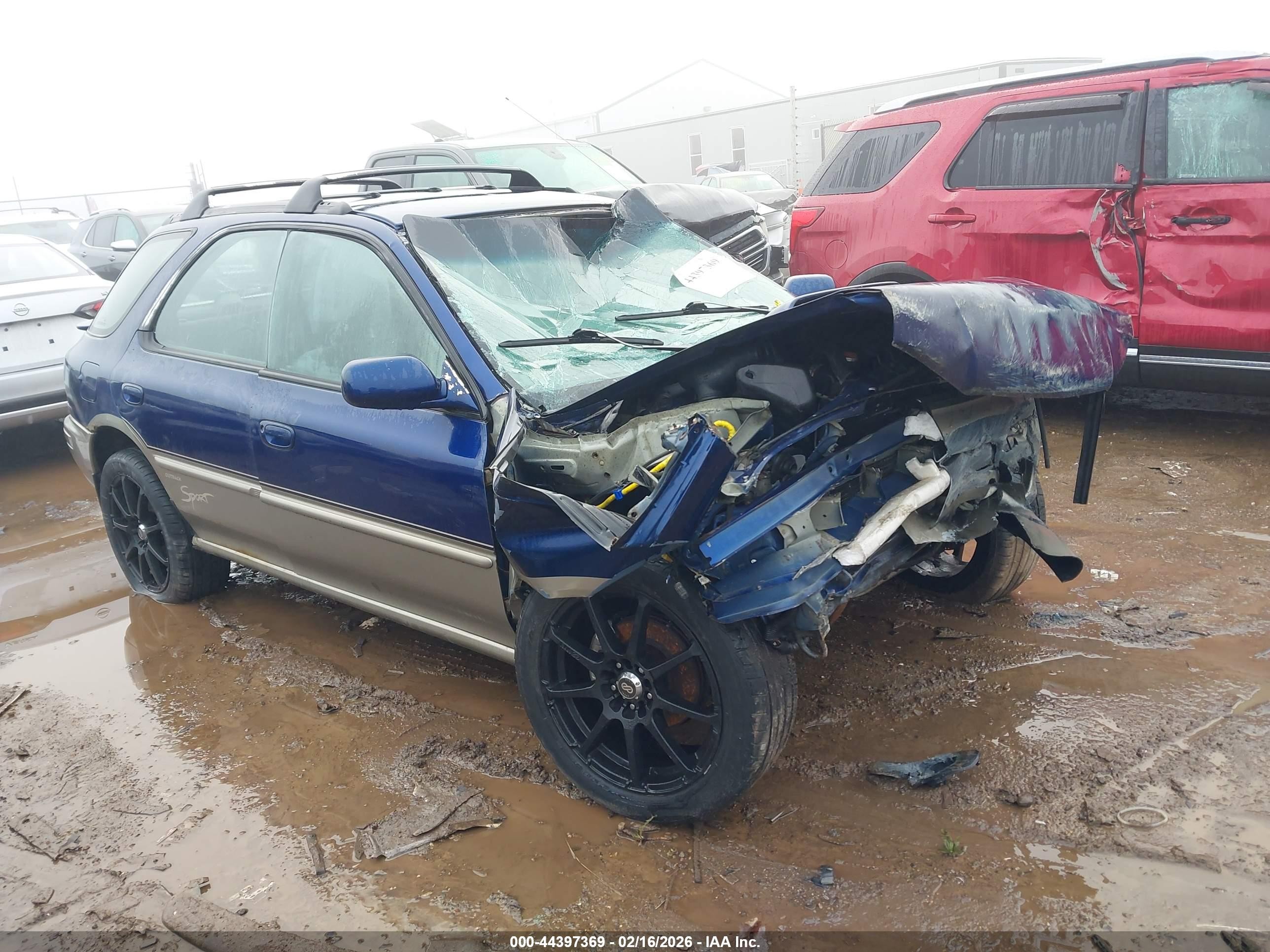 2001 Subaru Impreza Outback Sport   Blue vin: JF1GF48511G803791